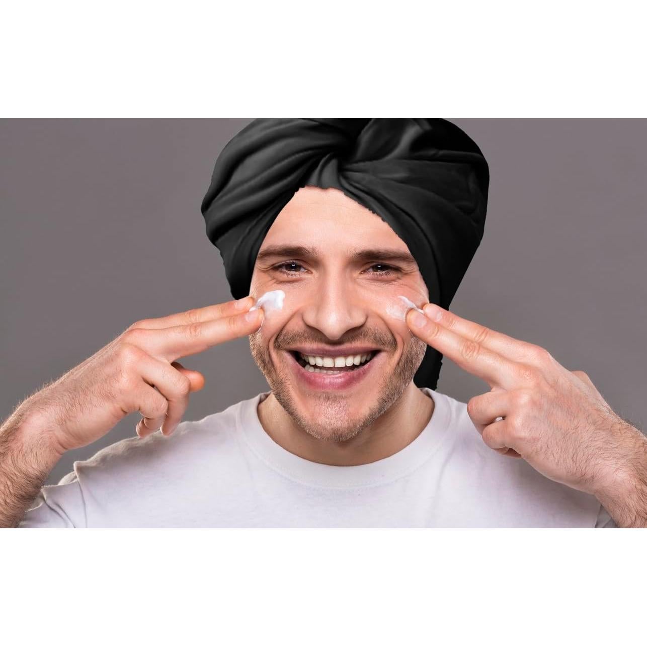 Toalla de Cabello Algodón 100% Reina Radiante Chico Rizado - Negro