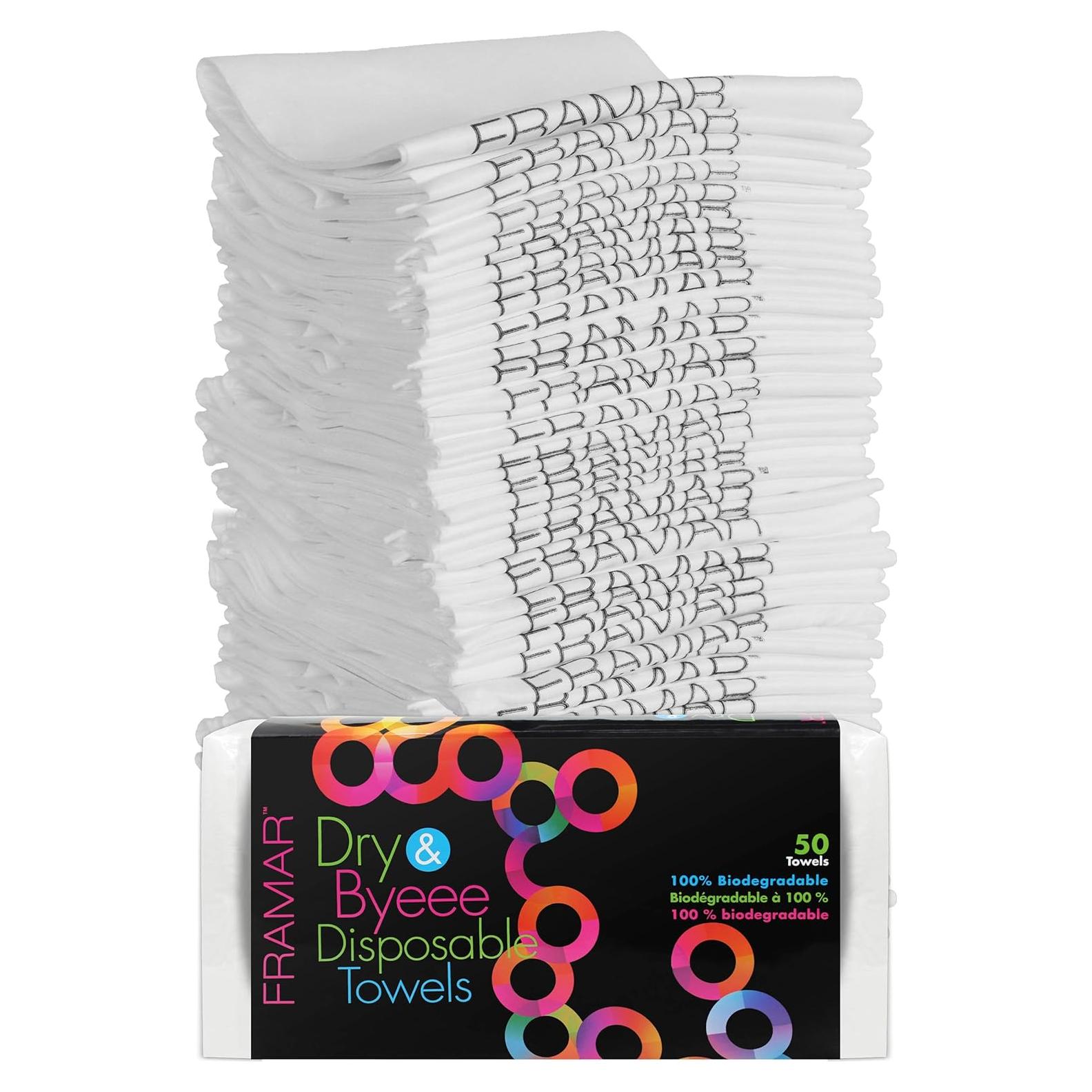 Toallas desechables biodegradables FRAMAR Dry & Byeee - 50 unidades