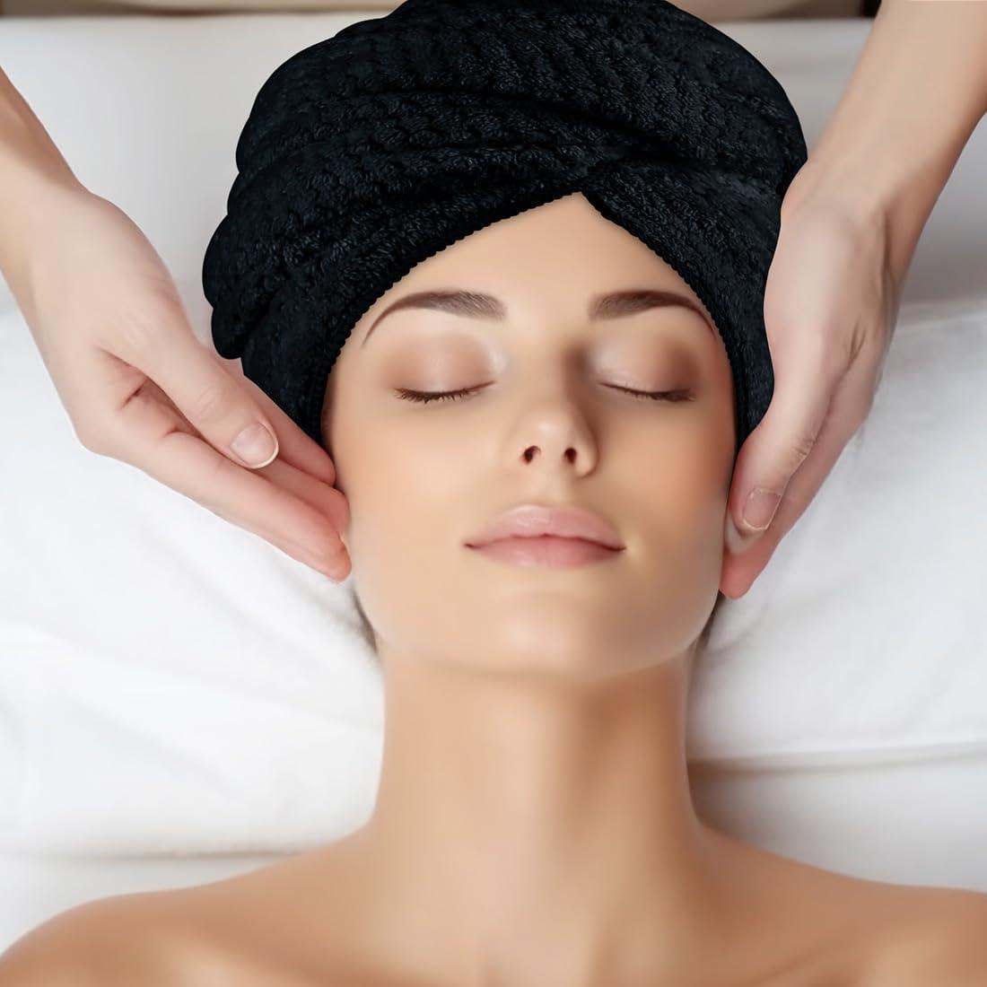 Toallas de Microfibra para Cabello HOMEXCEL 5 Pzas 101.6x50.8cm Negro