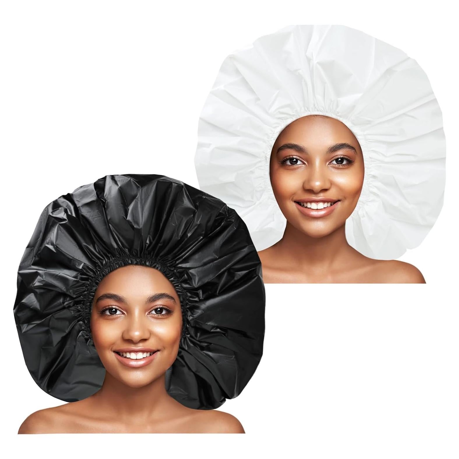 Gorros de Ducha Jumbo CHFONG 2 PCS Impermeables para Mujeres