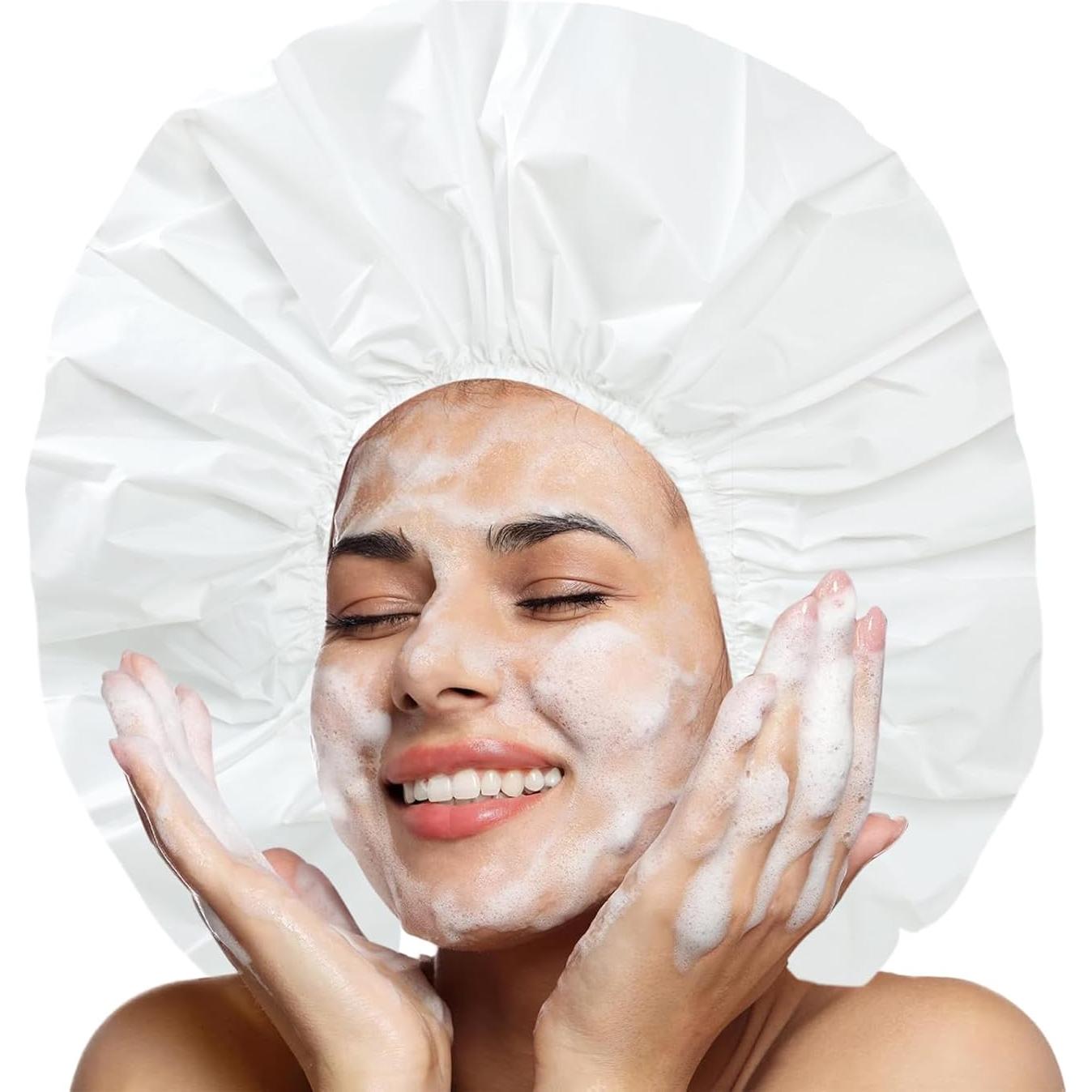 Gorros de Ducha Jumbo CHFONG 2 PCS Impermeables para Mujeres