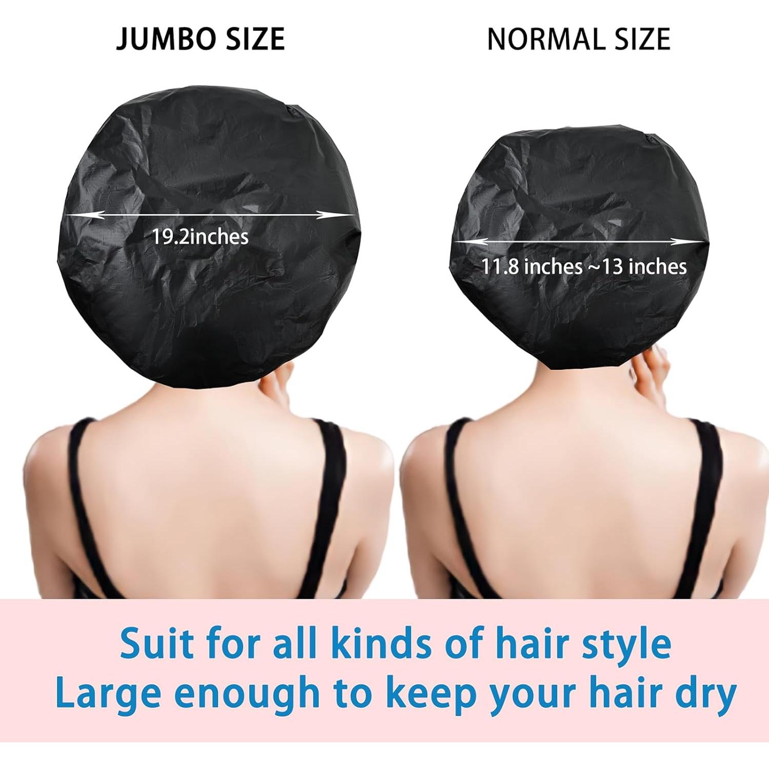 Gorros de Ducha Jumbo CHFONG 2 PCS Impermeables para Mujeres
