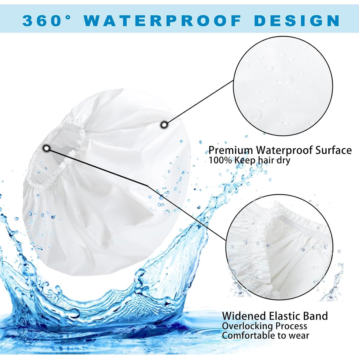 Gorros de Ducha Jumbo CHFONG 2 PCS Impermeables para Mujeres
