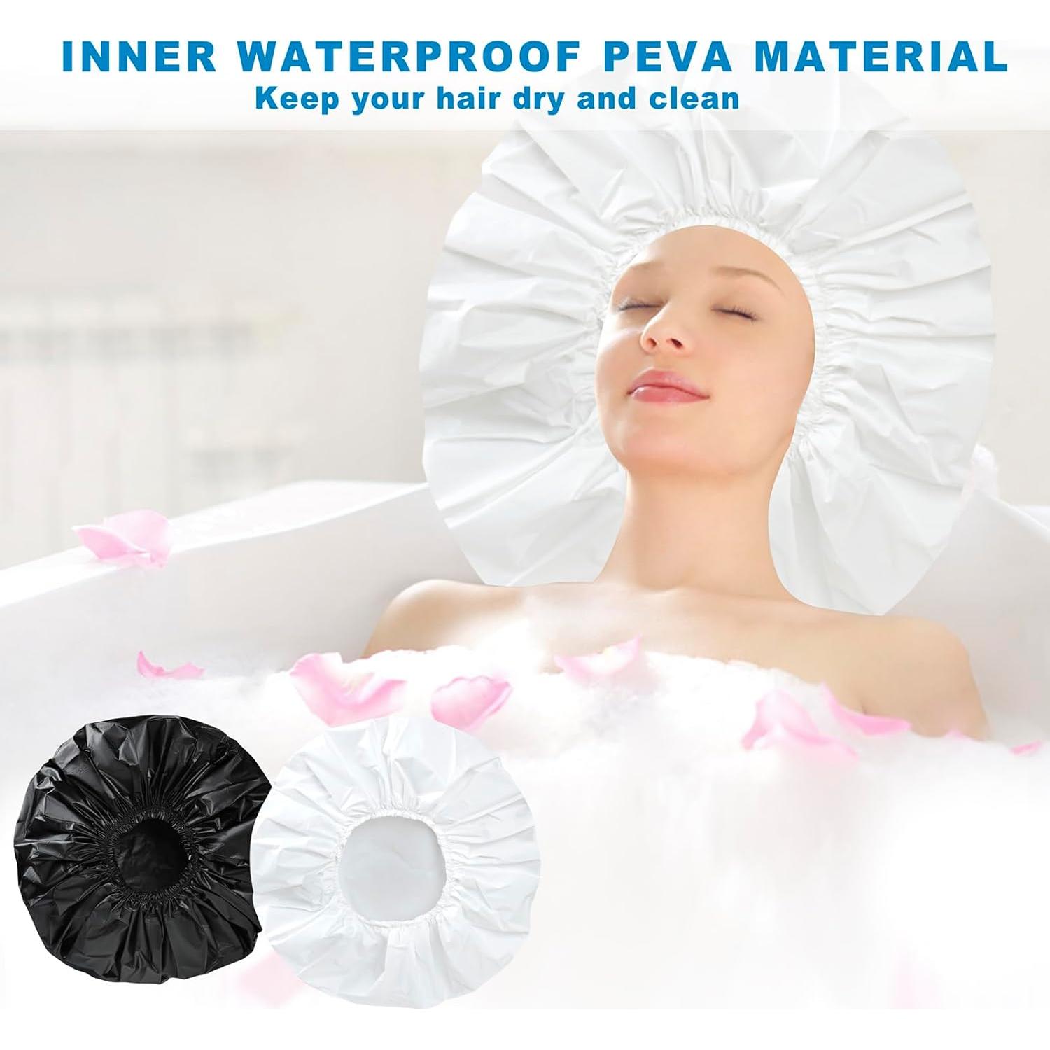 Gorros de Ducha Jumbo CHFONG 2 PCS Impermeables para Mujeres