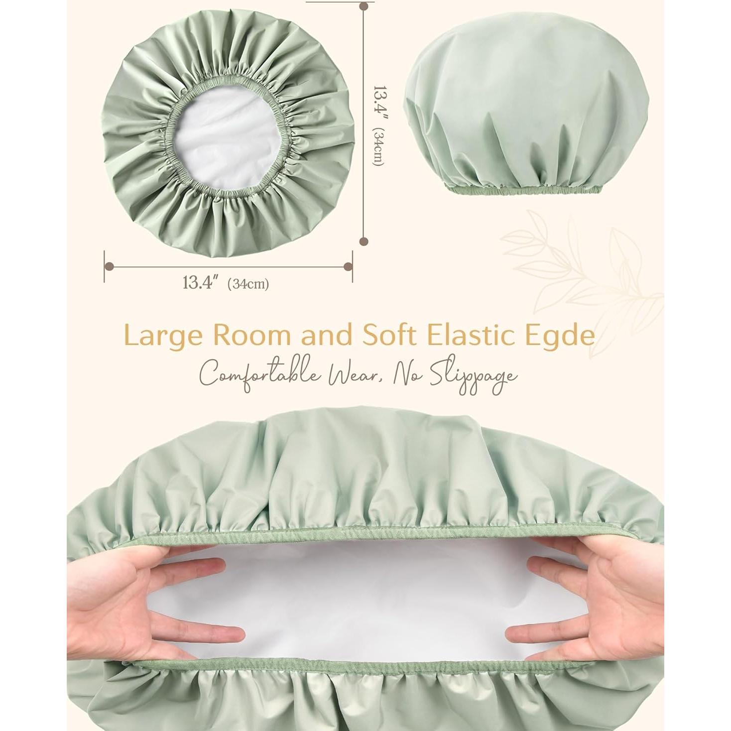 Gorro de Ducha Impermeable Yanibest Reutilizable Verde