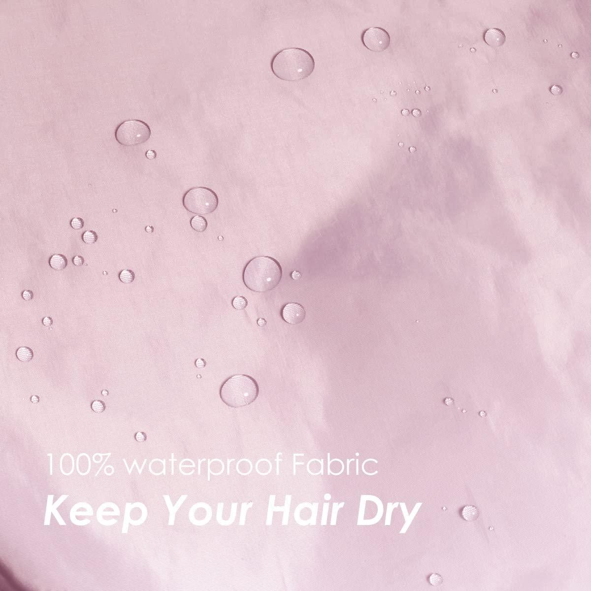 Gorro de Ducha Extra Grande Auban Rosa Impermeable Satén XL