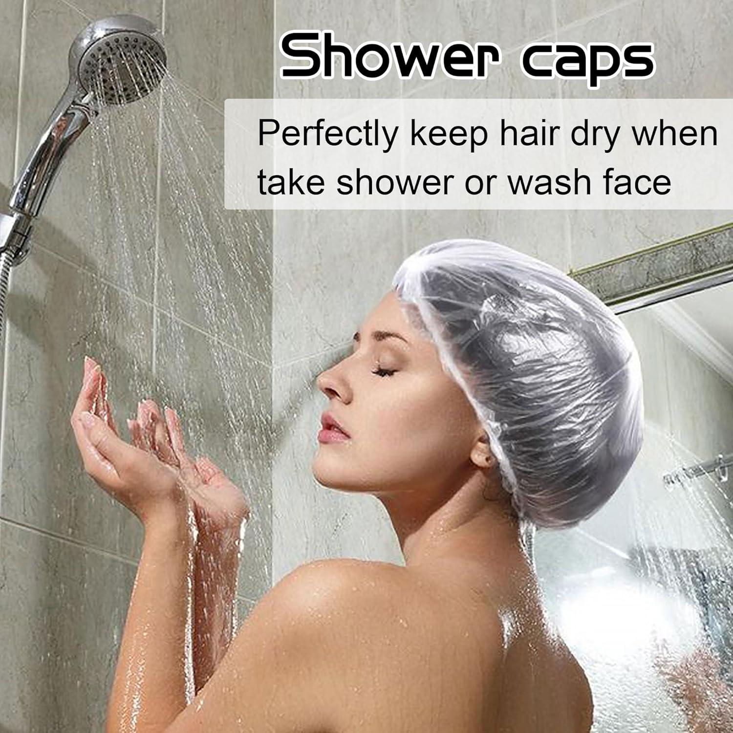 Gorros de Ducha Desechables YG-014-Y, 200 Piezas Transparentes