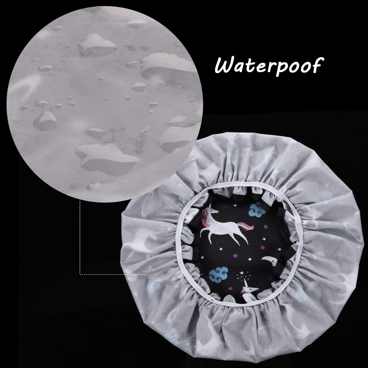 Gorros de Ducha Tbestmax Unicornio 4 Pack Impermeables