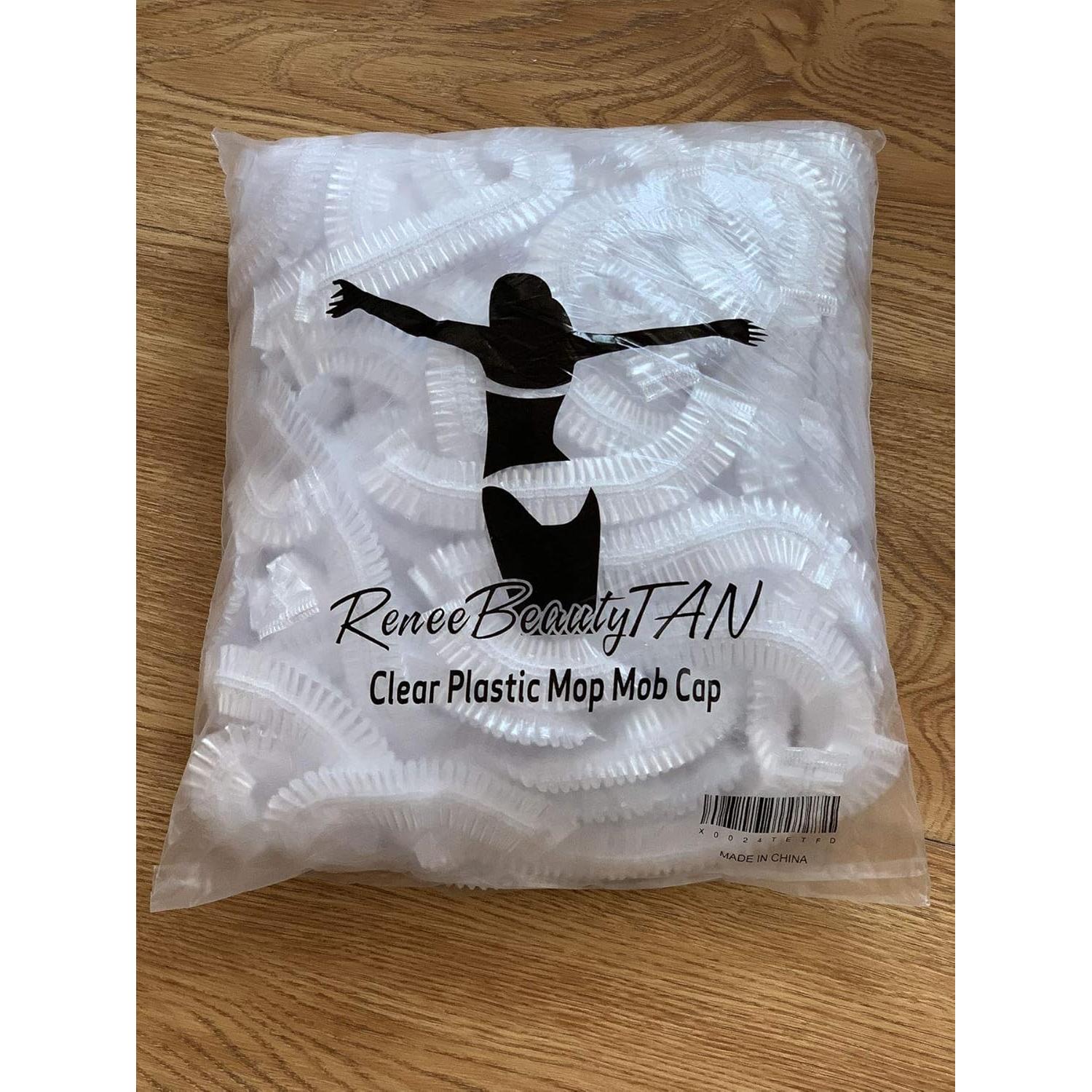 100 Gorras de Ducha Desechables Transparentes Reneebeautytan