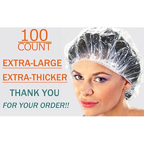 100 Gorras de Ducha Desechables Transparentes Reneebeautytan