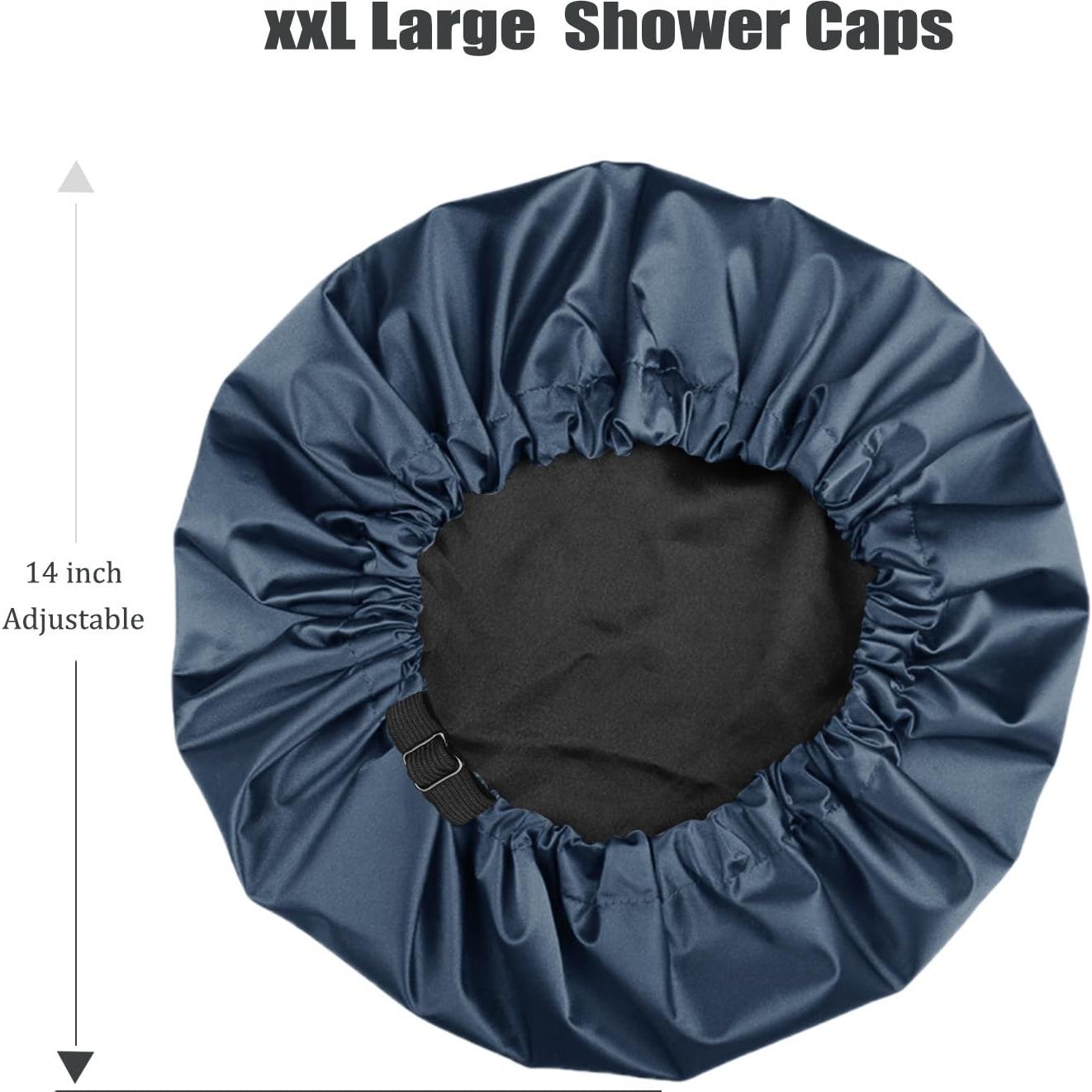 Gorro de Ducha Grande Amamba 34 cm Satén Impermeable Ajustable