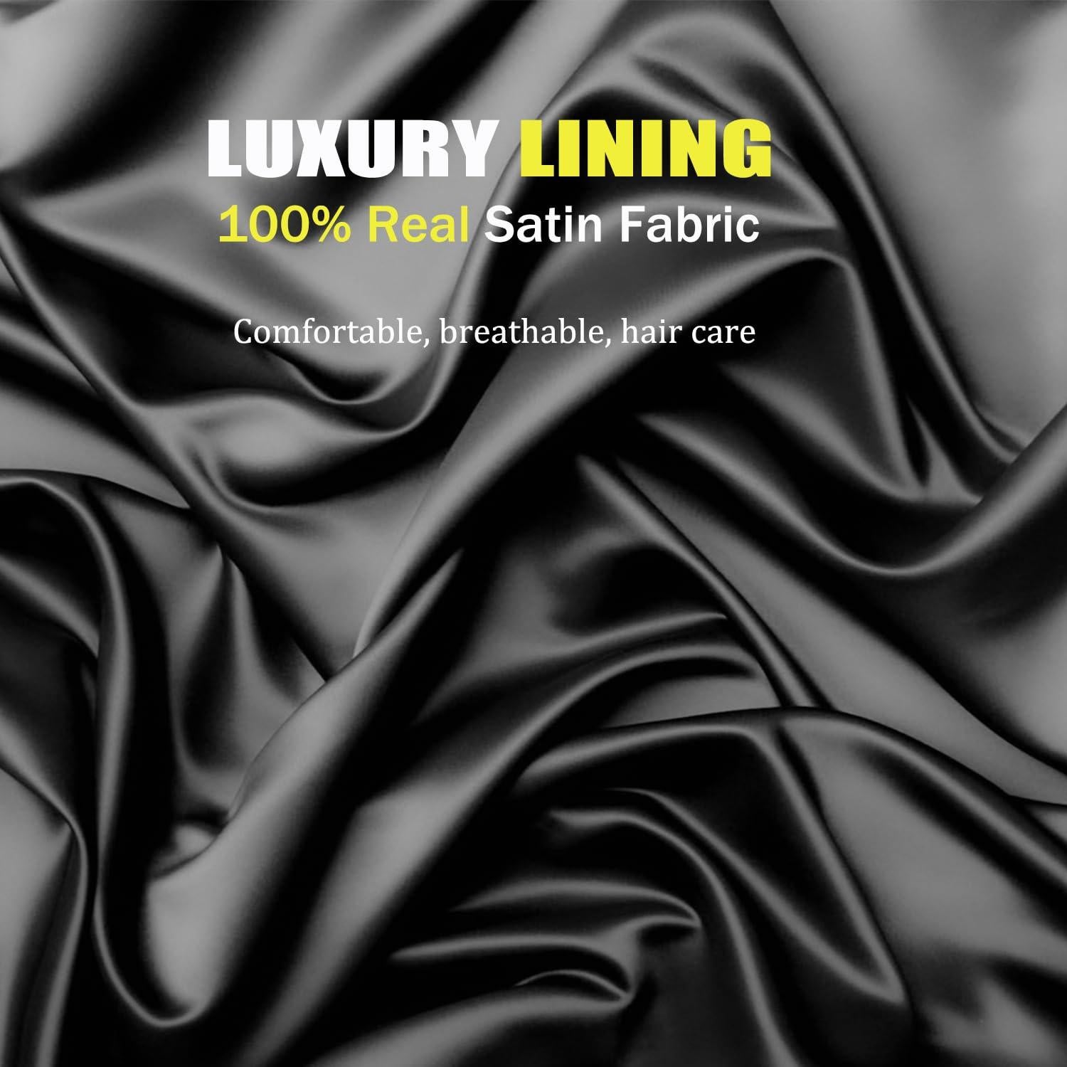 Gorro de Ducha Grande Amamba 34 cm Satén Impermeable Ajustable