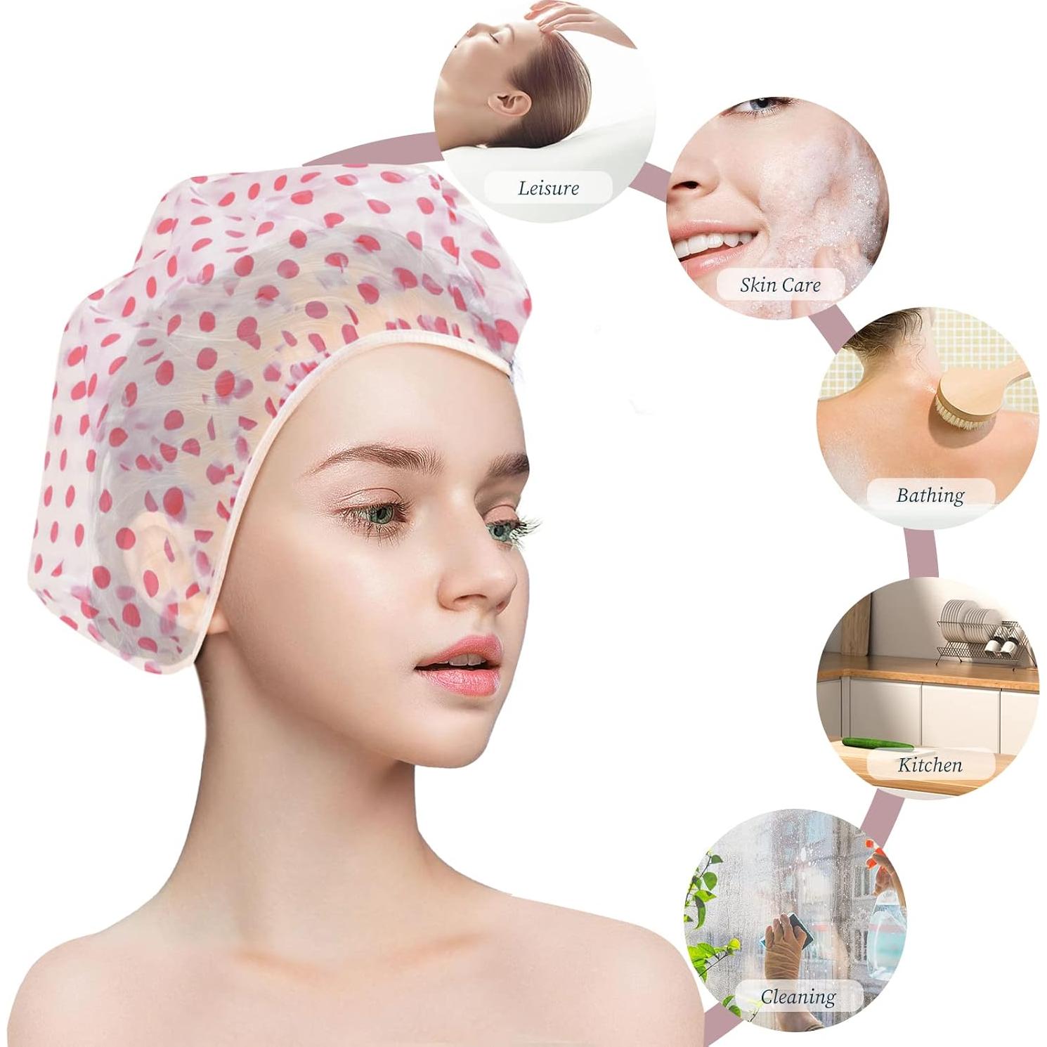 3 Gorras de Ducha Impermeables Zuihug - Desechables y Reutilizables