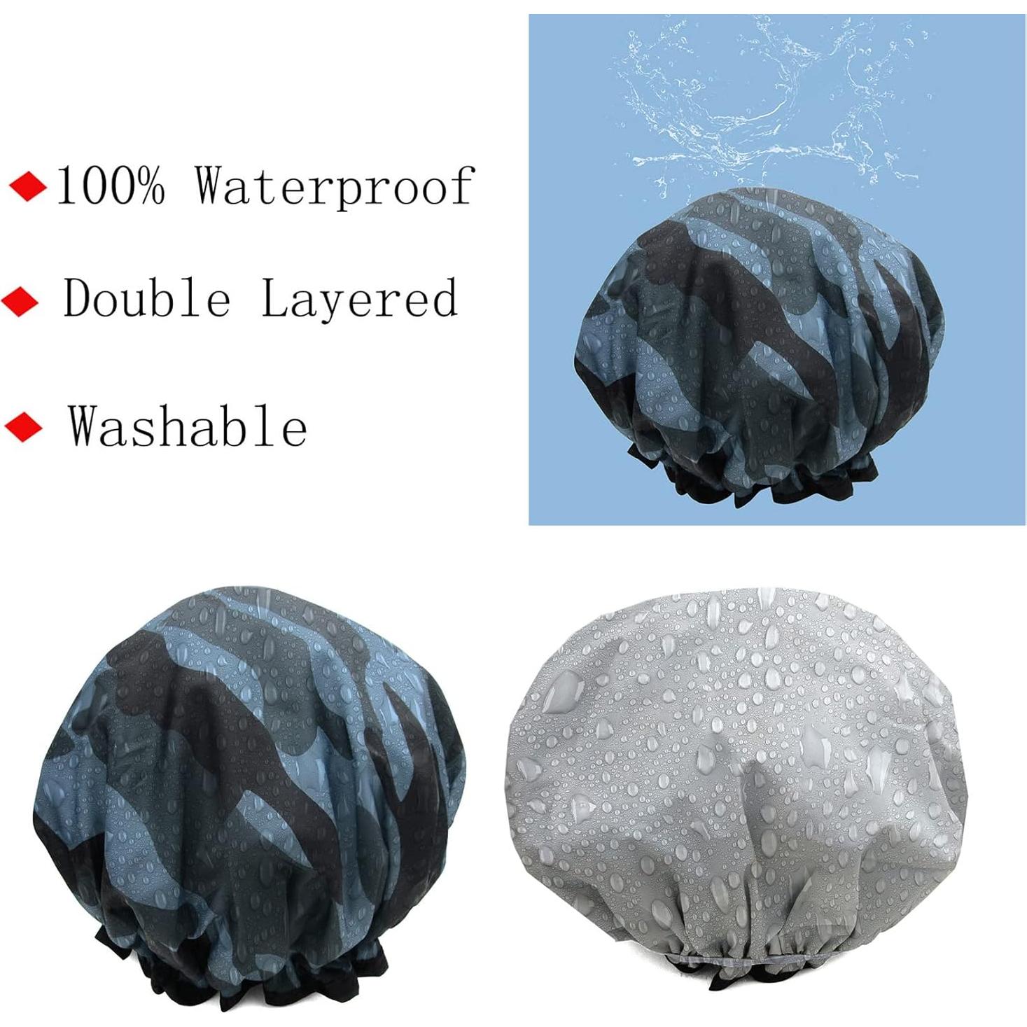 Gorro de Ducha Impermeable Reutilizable ZKLLGHE Camuflaje