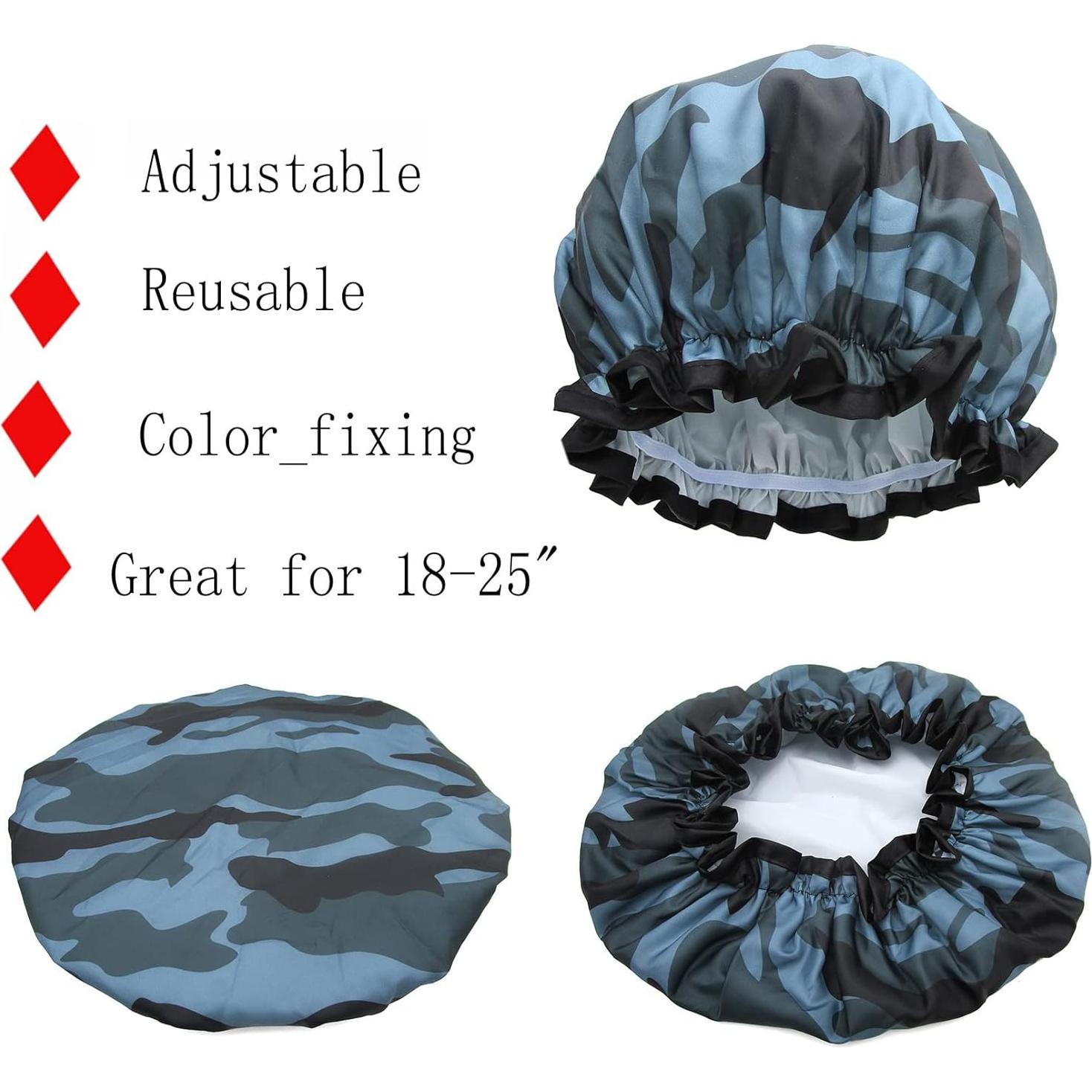 Gorro de Ducha Impermeable Reutilizable ZKLLGHE Camuflaje