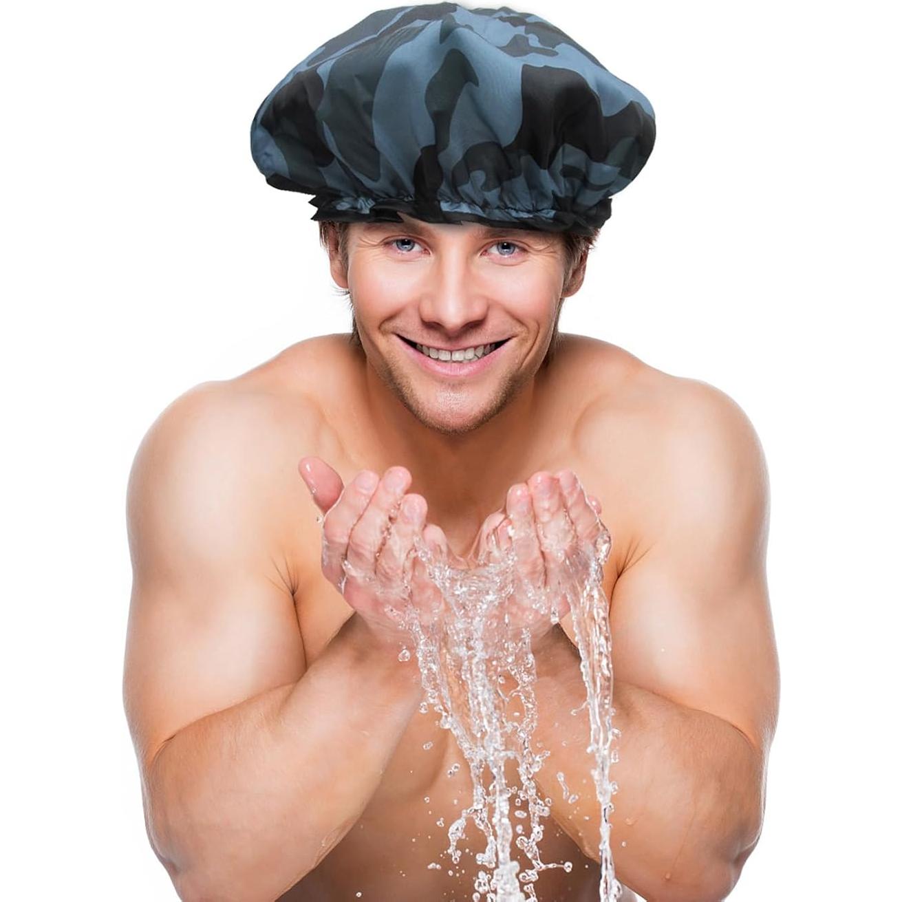 Gorro de Ducha Impermeable Reutilizable ZKLLGHE Camuflaje