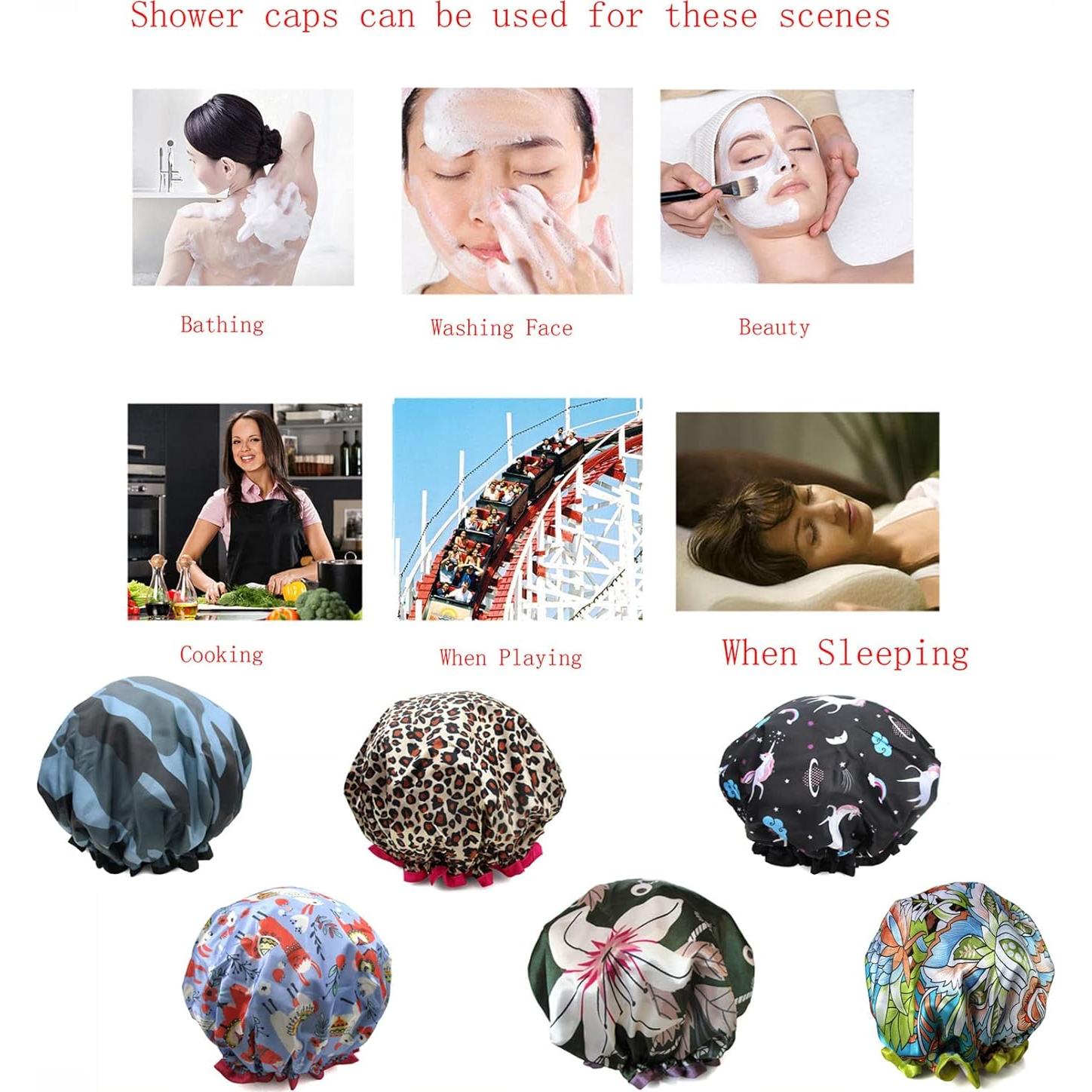 Gorro de Ducha Impermeable Reutilizable ZKLLGHE Camuflaje