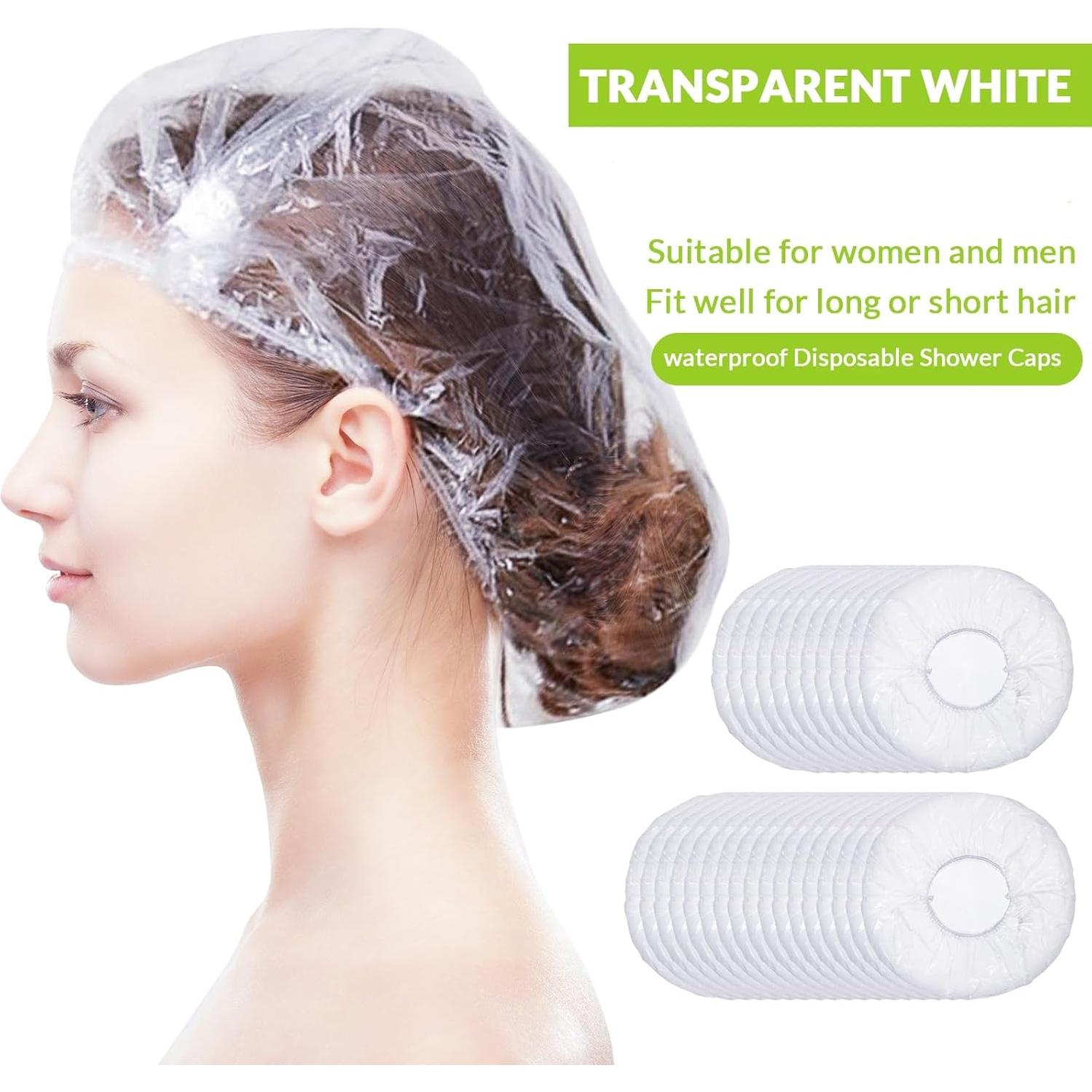 Gorras de Ducha Desechables Retisee 500 Pcs Grandes Transparentes