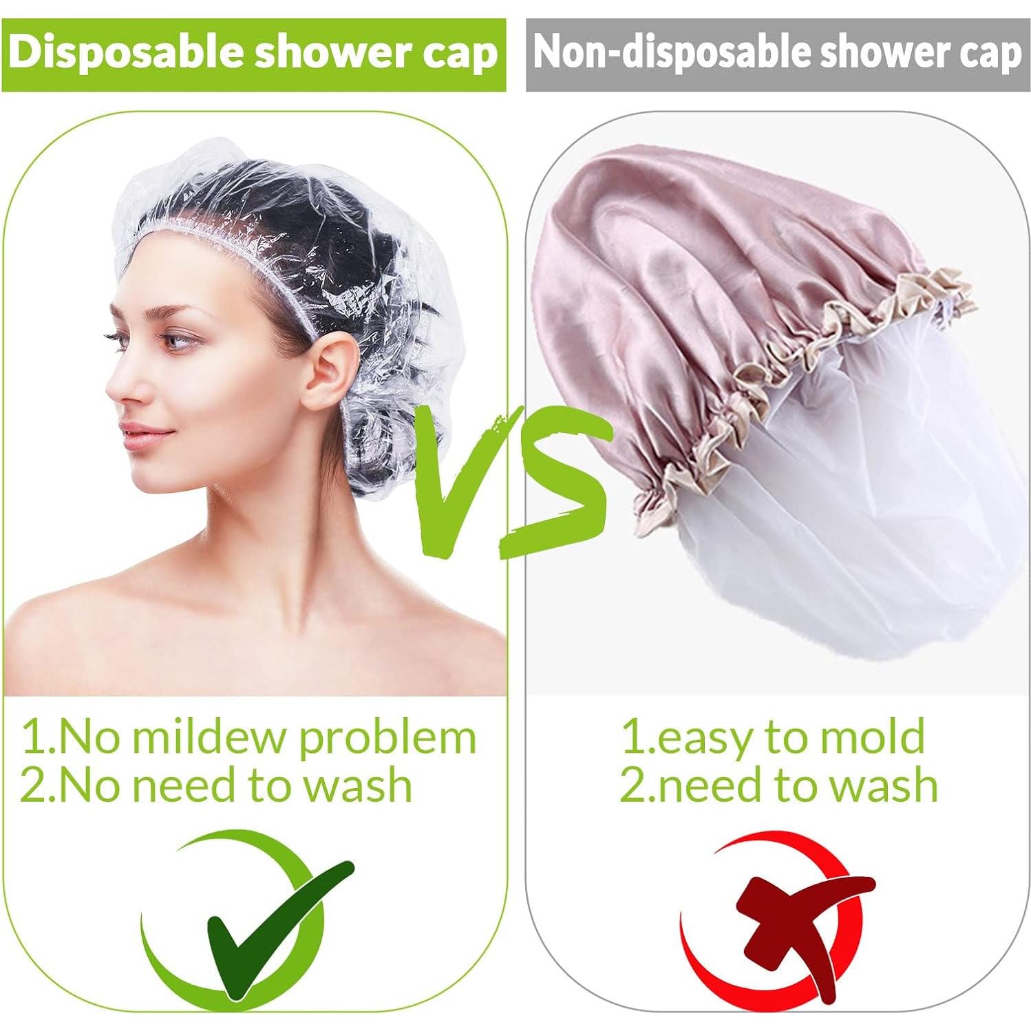 Gorras de Ducha Desechables Retisee 500 Pcs Grandes Transparentes