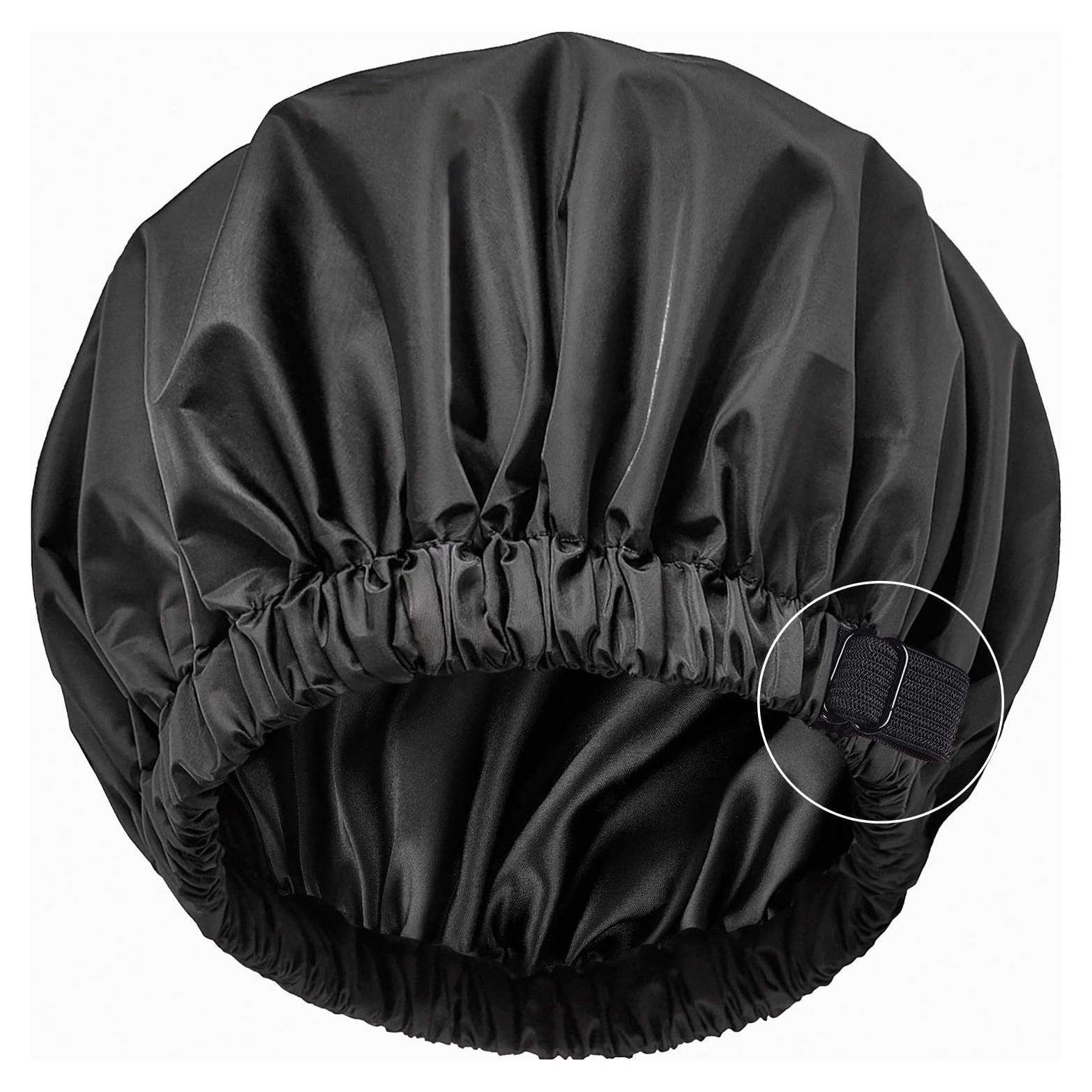 Gorro de Ducha Impermeable de Seda para Mujeres - Extra Grande