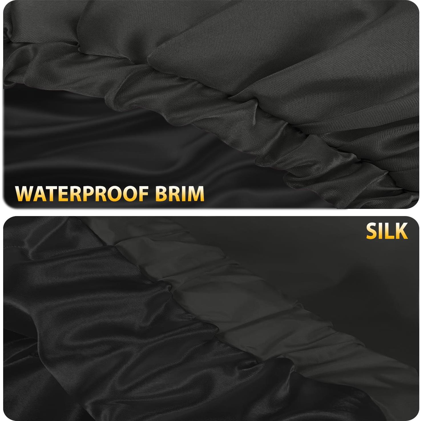 Gorro de Ducha Impermeable de Seda para Mujeres - Extra Grande