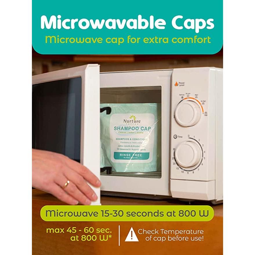 Gorro de Champú Sin Enjuague Nurture 24 Unidades Hipoalergénico