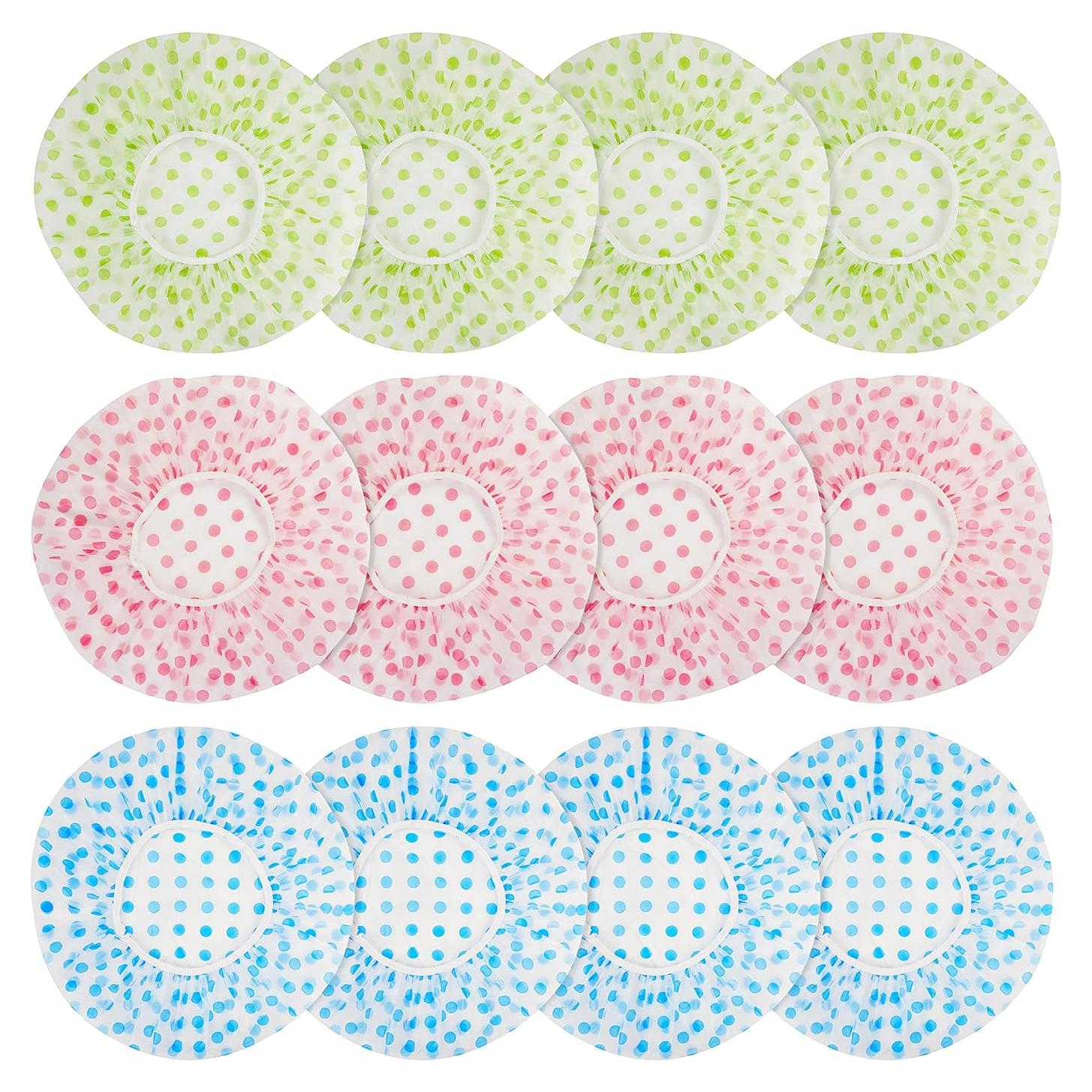 Gorros de Ducha Reutilizables DF - 12 Piezas Impermeables