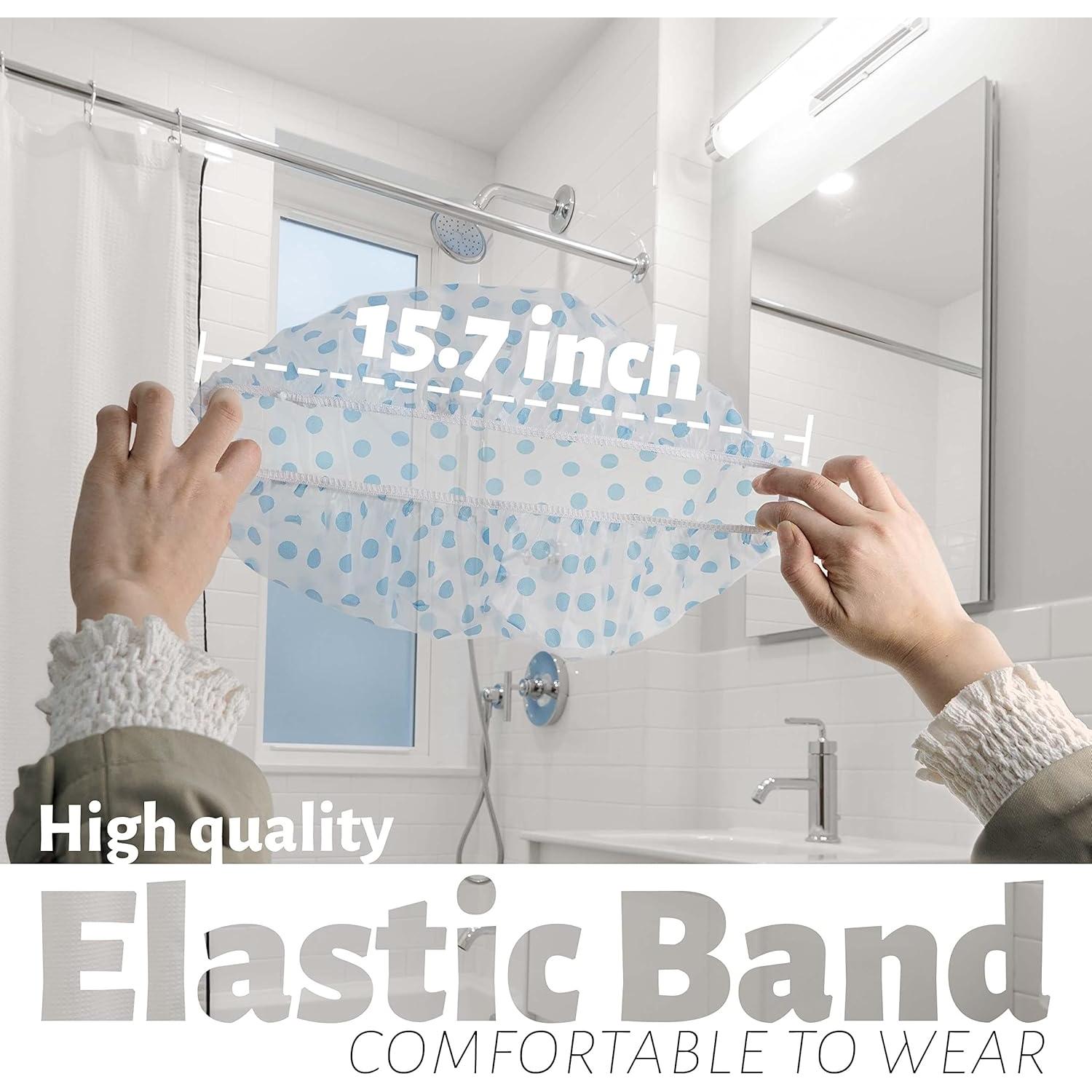 Gorros de Ducha Reutilizables DF - 12 Piezas Impermeables