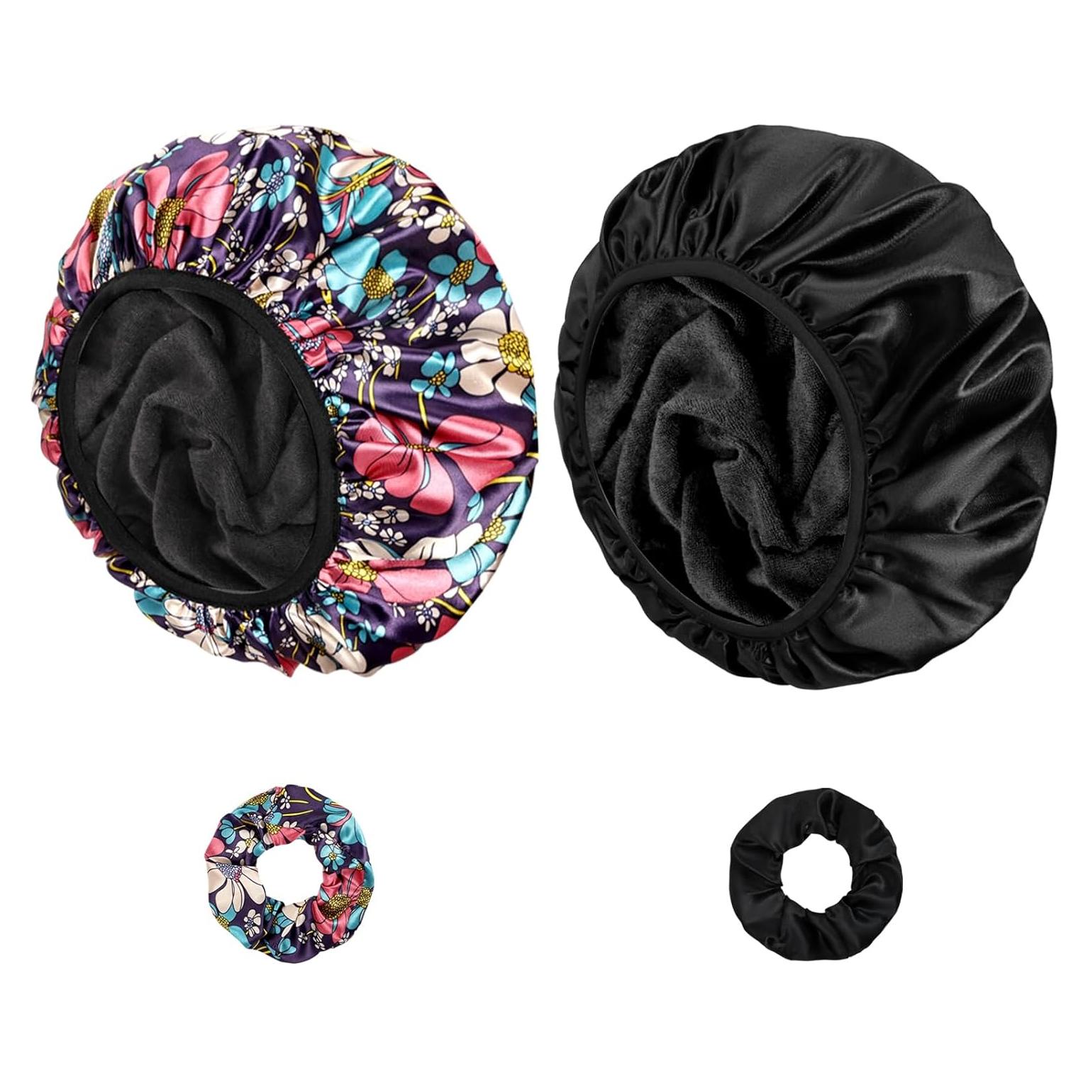 Gorros de Ducha Happtiger 4 PCS Toalla Impermeables Reutilizables