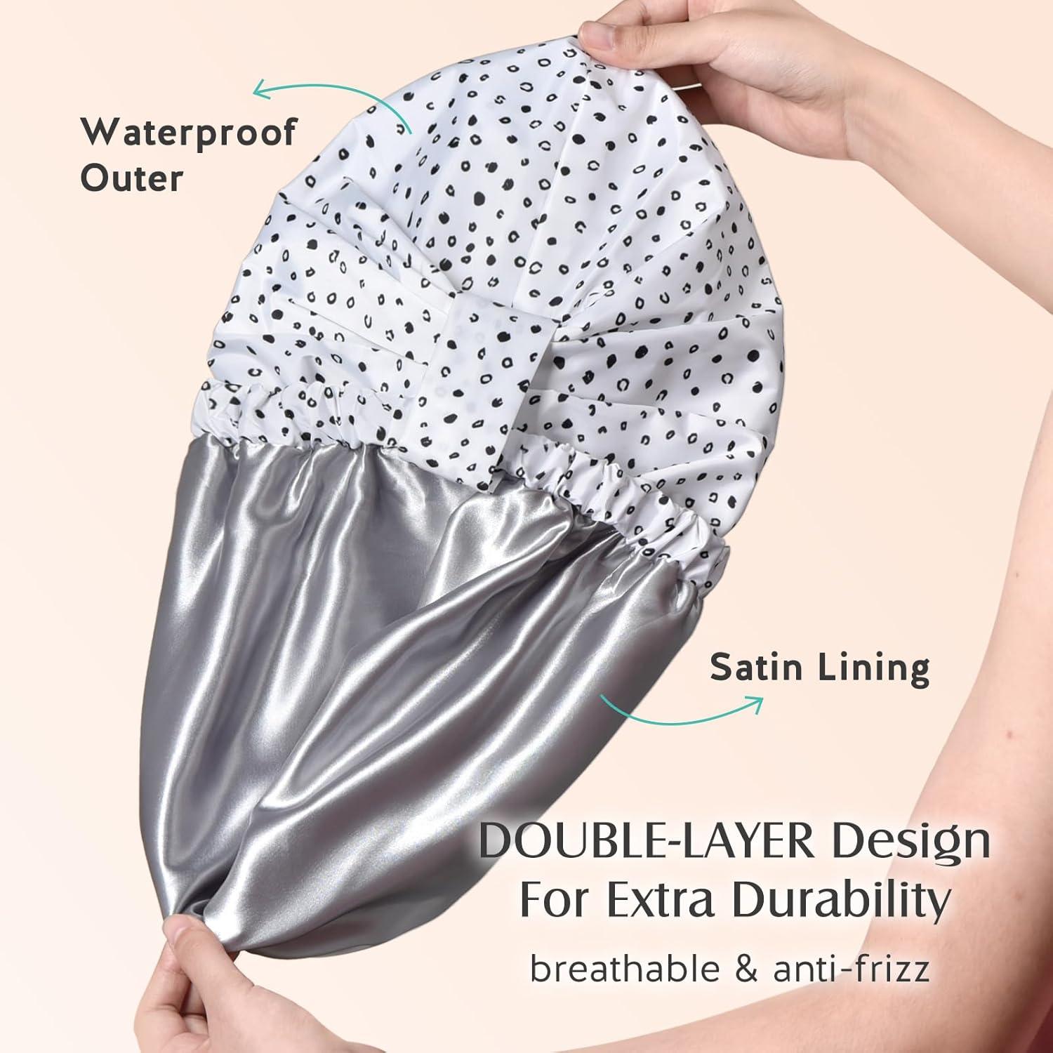 Gorro de Ducha Reutilizable YFONG Impermeable Doble Capa