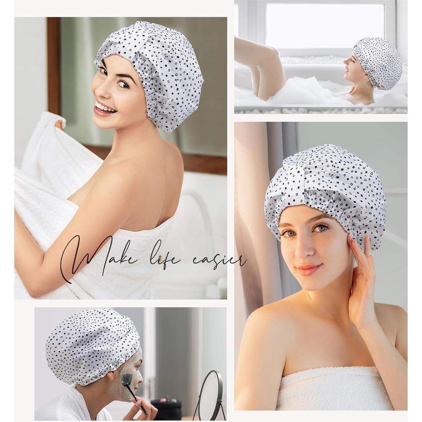 Gorro de Ducha Reutilizable YFONG Impermeable Doble Capa