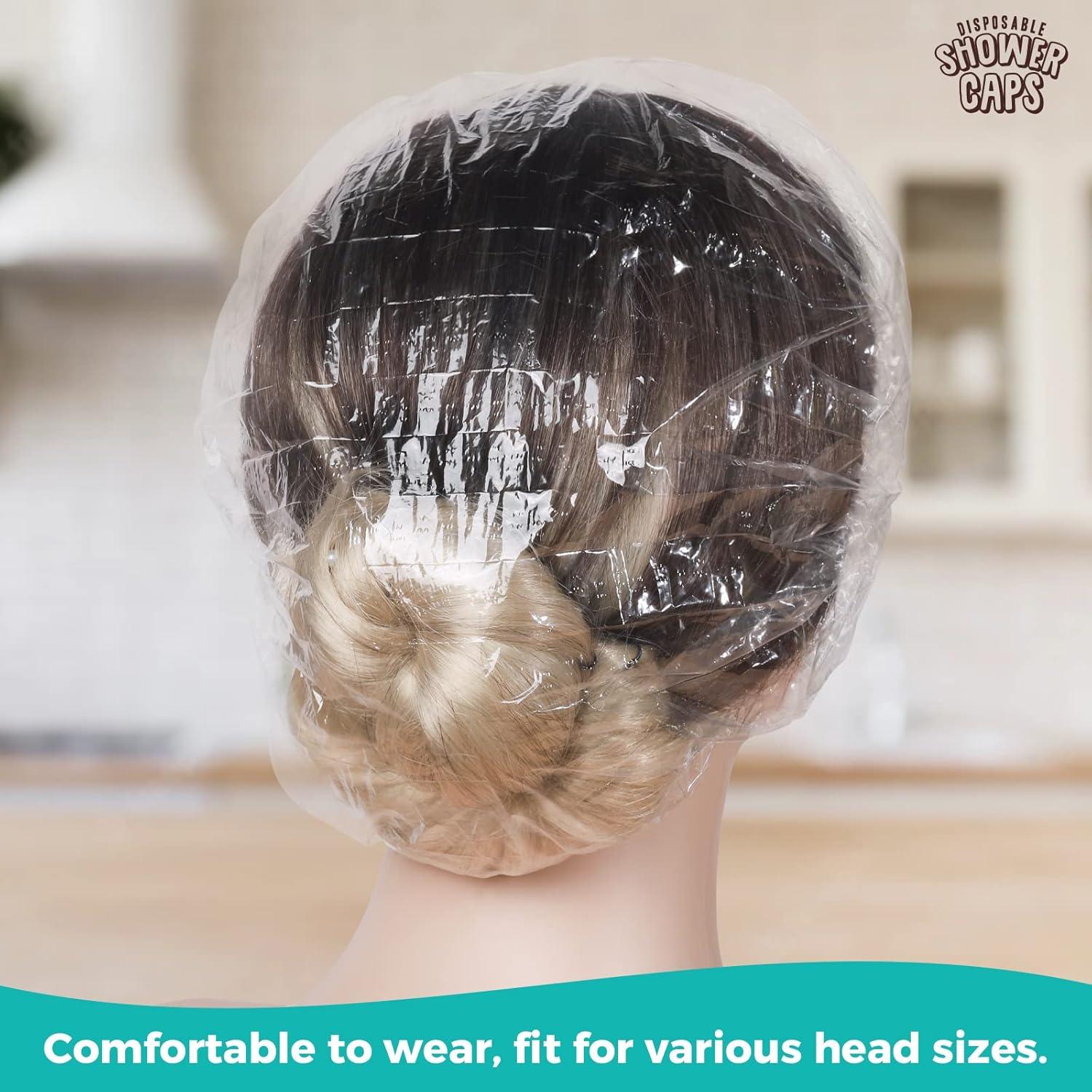 Gorras de Ducha Desechables LEOBRO 60PCS 44CM Transparentes