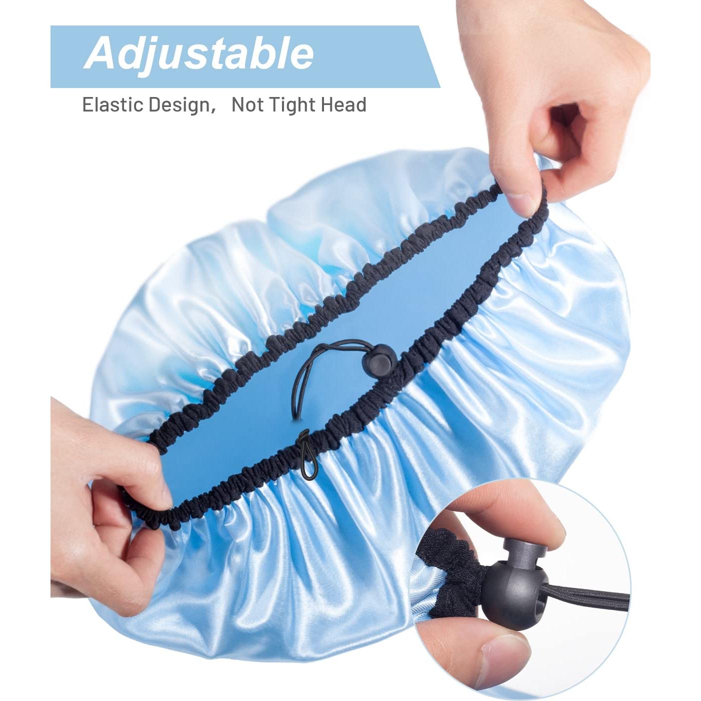 Gorro de Ducha Ajustable Auban Extra Grande Impermeable 3 Piezas