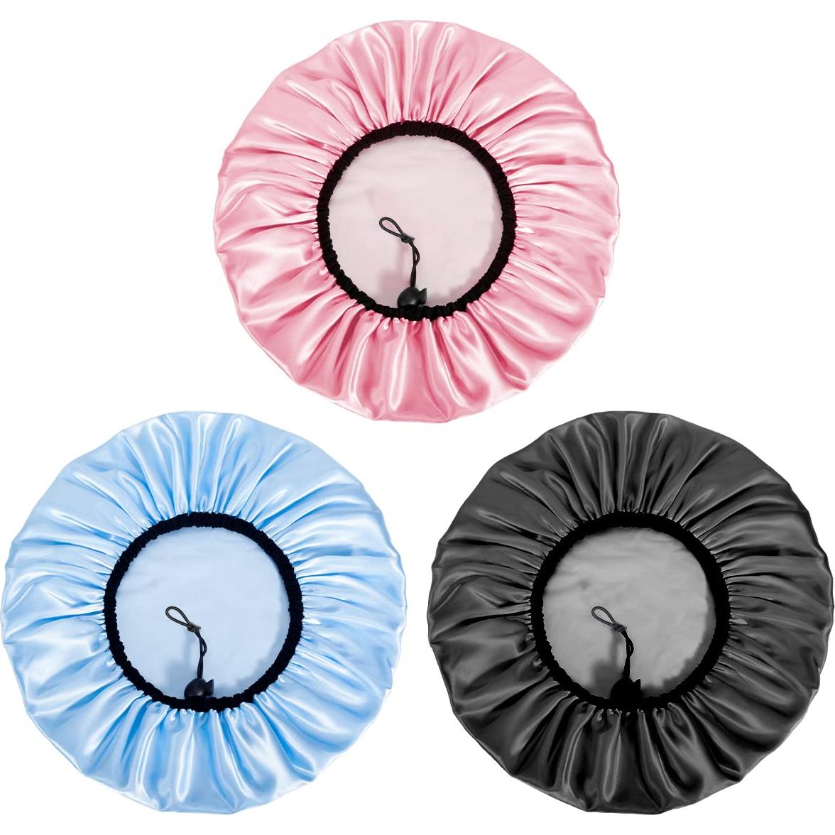 Gorro de Ducha Ajustable Auban Extra Grande Impermeable 3 Piezas