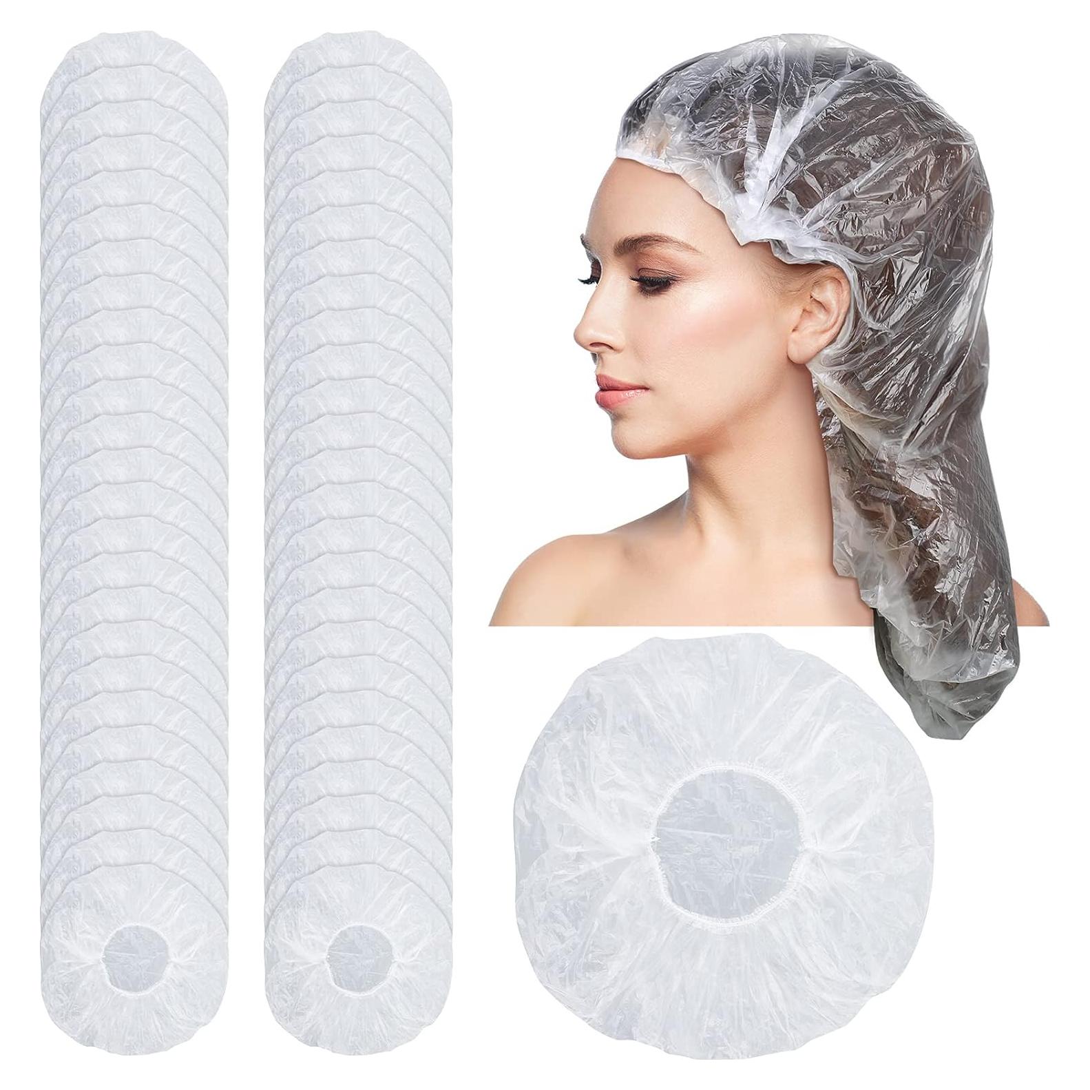 Gorras de Ducha Desechables SATINIOR 50 Pcs Grandes Impermeables