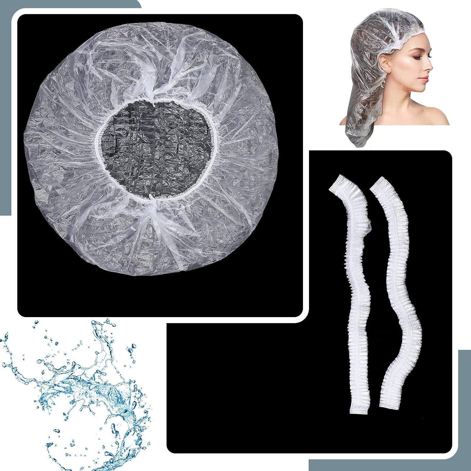 Gorras de Ducha Desechables SATINIOR 50 Pcs Grandes Impermeables