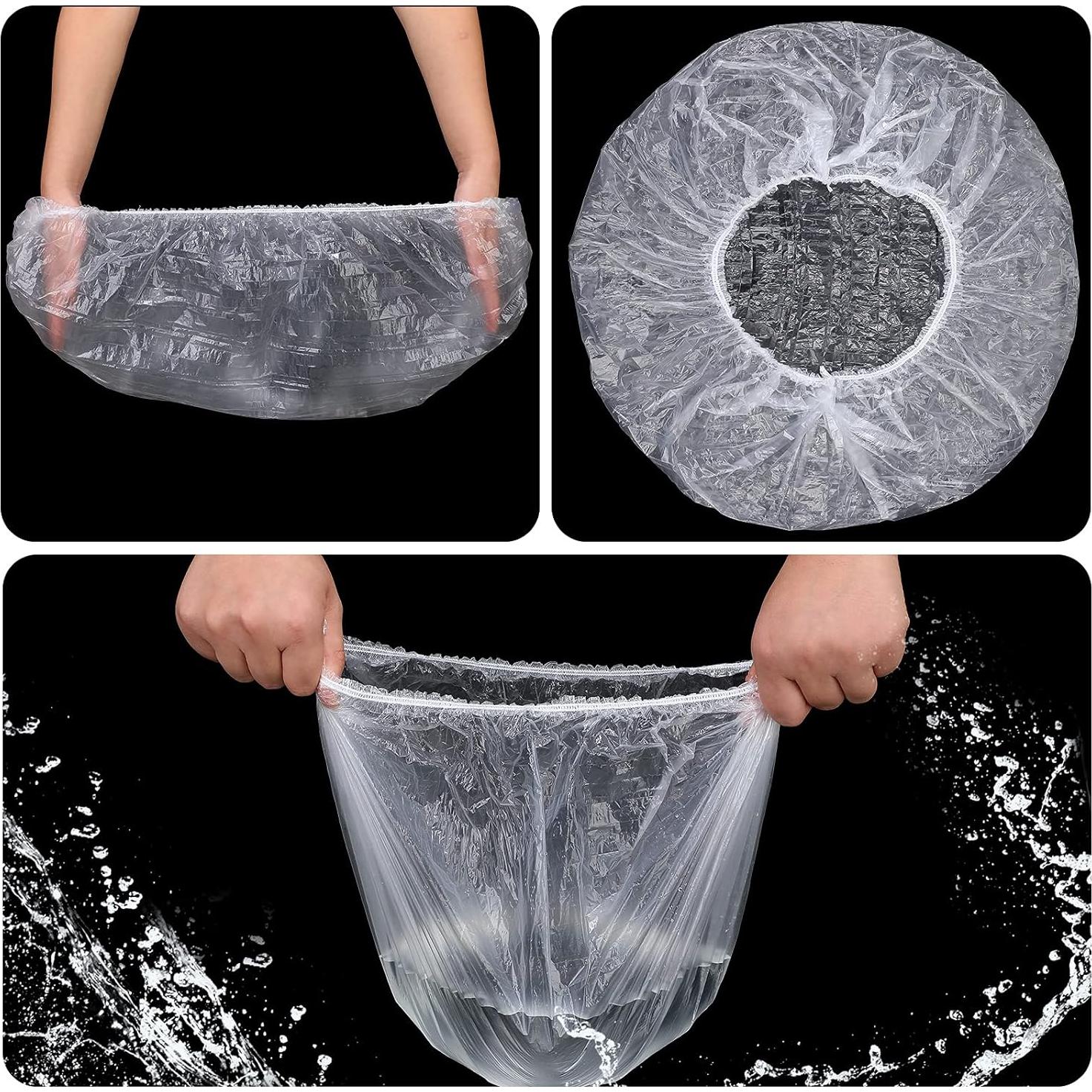 Gorras de Ducha Desechables SATINIOR 50 Pcs Grandes Impermeables