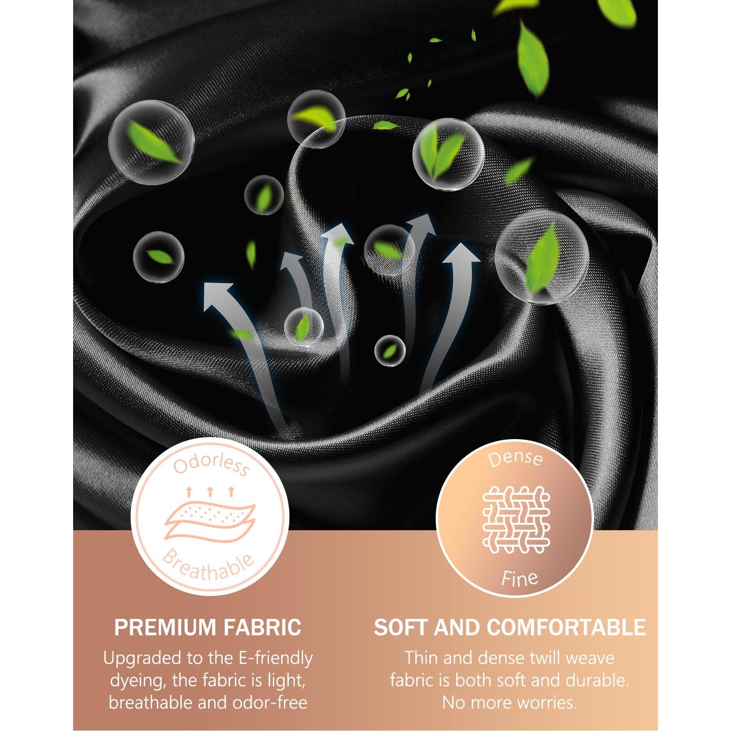 Gorro de Ducha XL Mikimini Negro con Borde Naranja Reutilizable