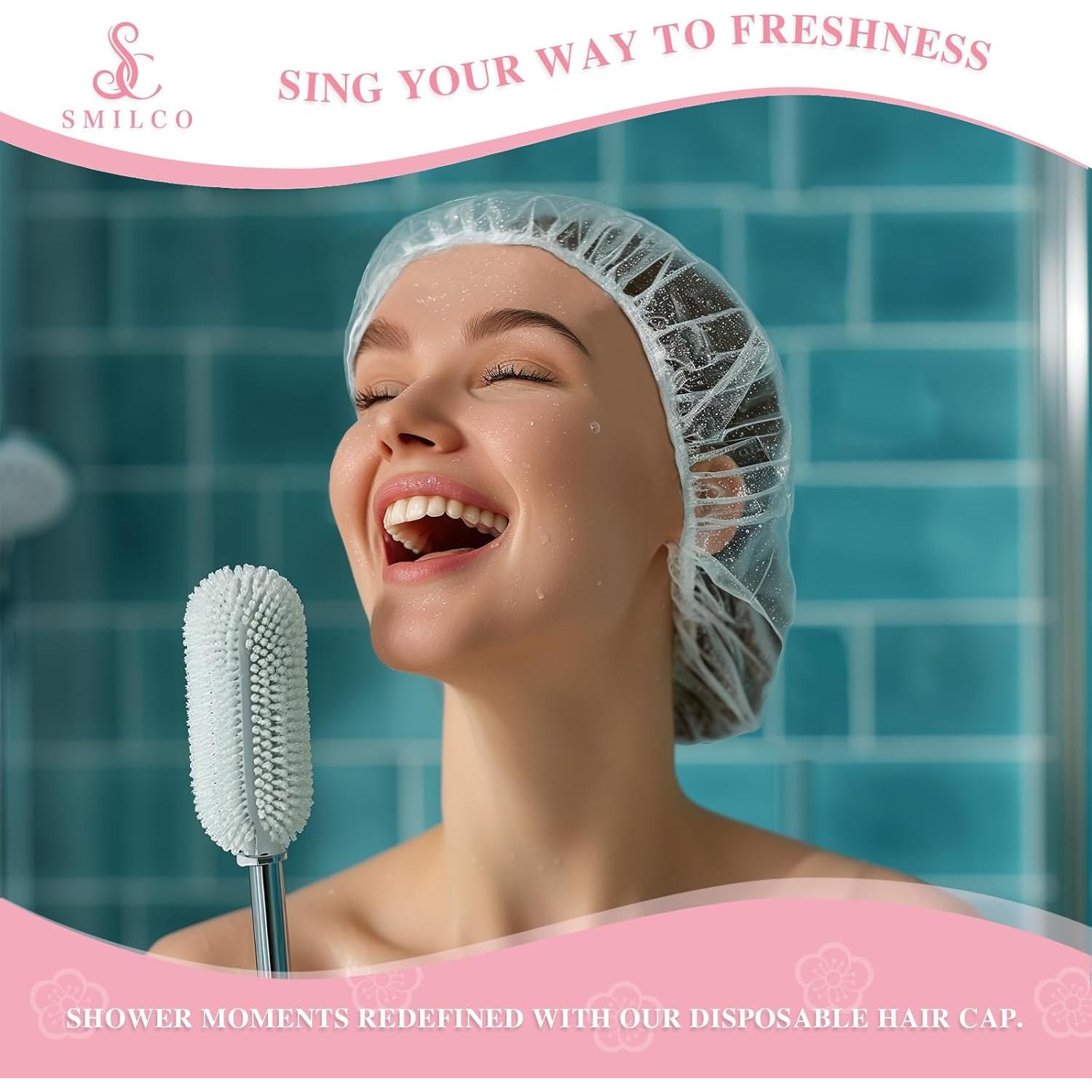 Gorros de Ducha Desechables Smilco 100PCS 51.8cm Impermeables