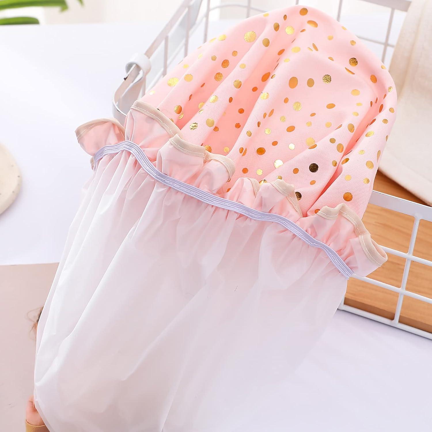 Gorro de Ducha Impermeable Qeuly 2 Piezas Doble Capa