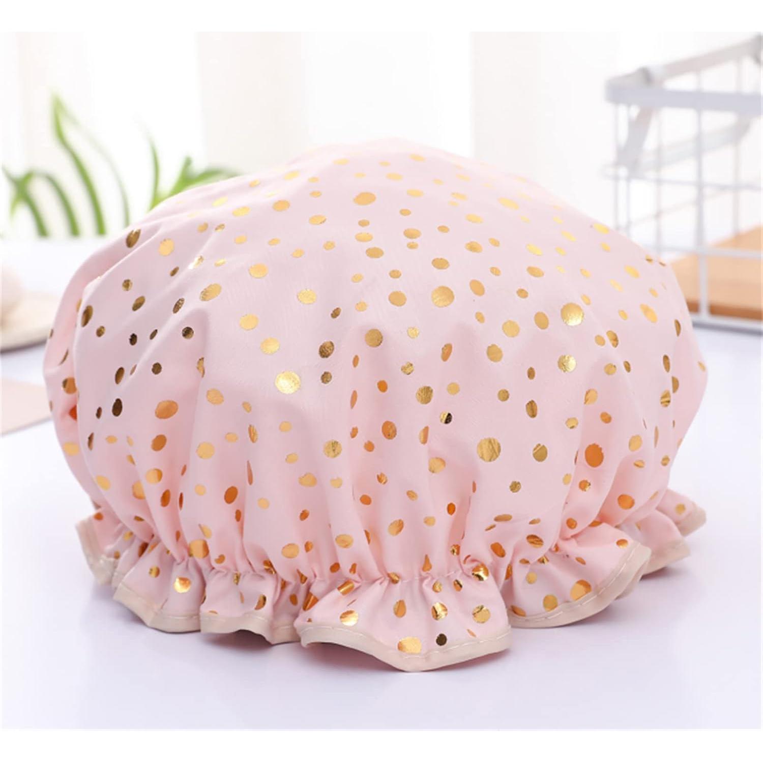 Gorro de Ducha Impermeable Qeuly 2 Piezas Doble Capa