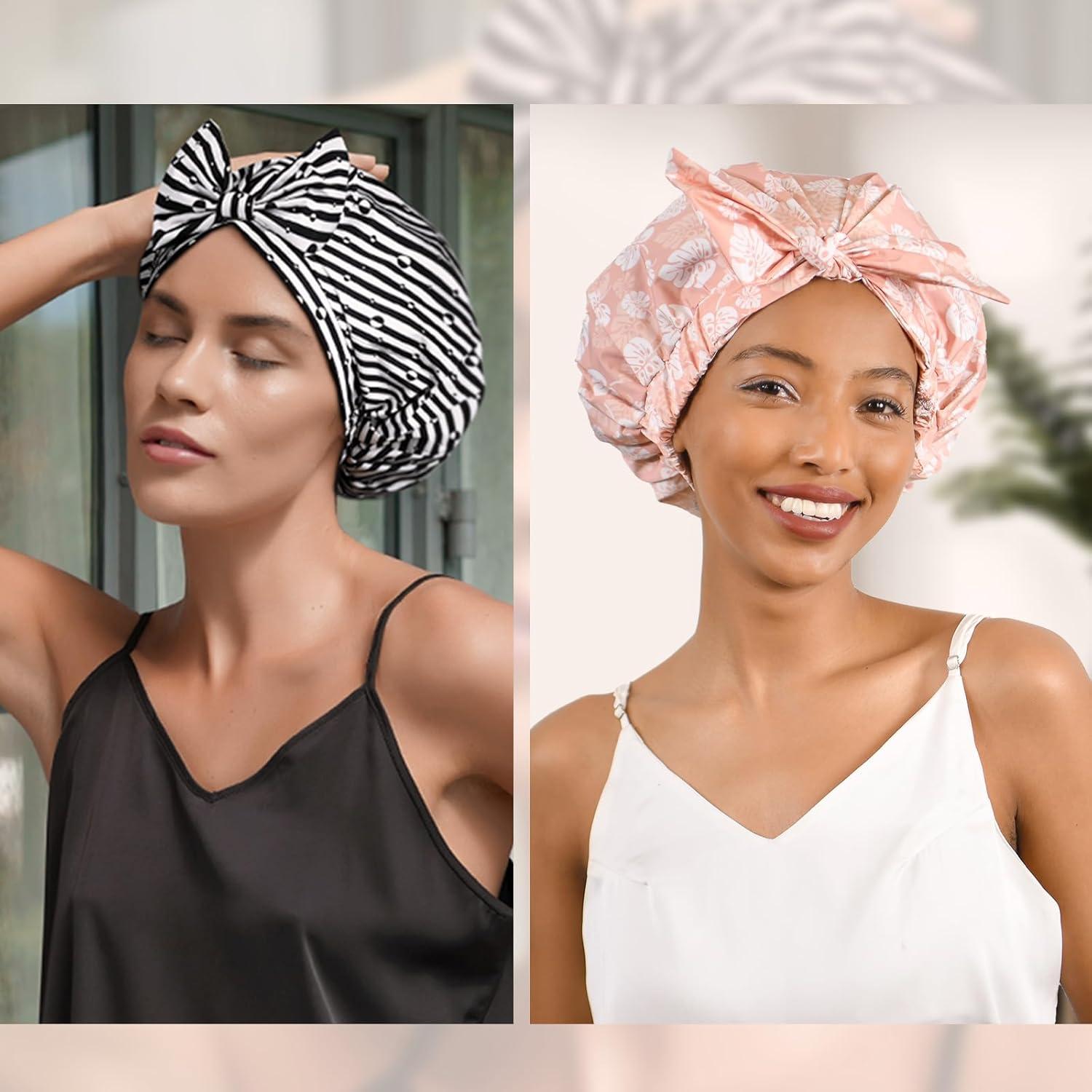 Gorro de Ducha Reutilizable Yanibest Rosa Impermeable Ajustable