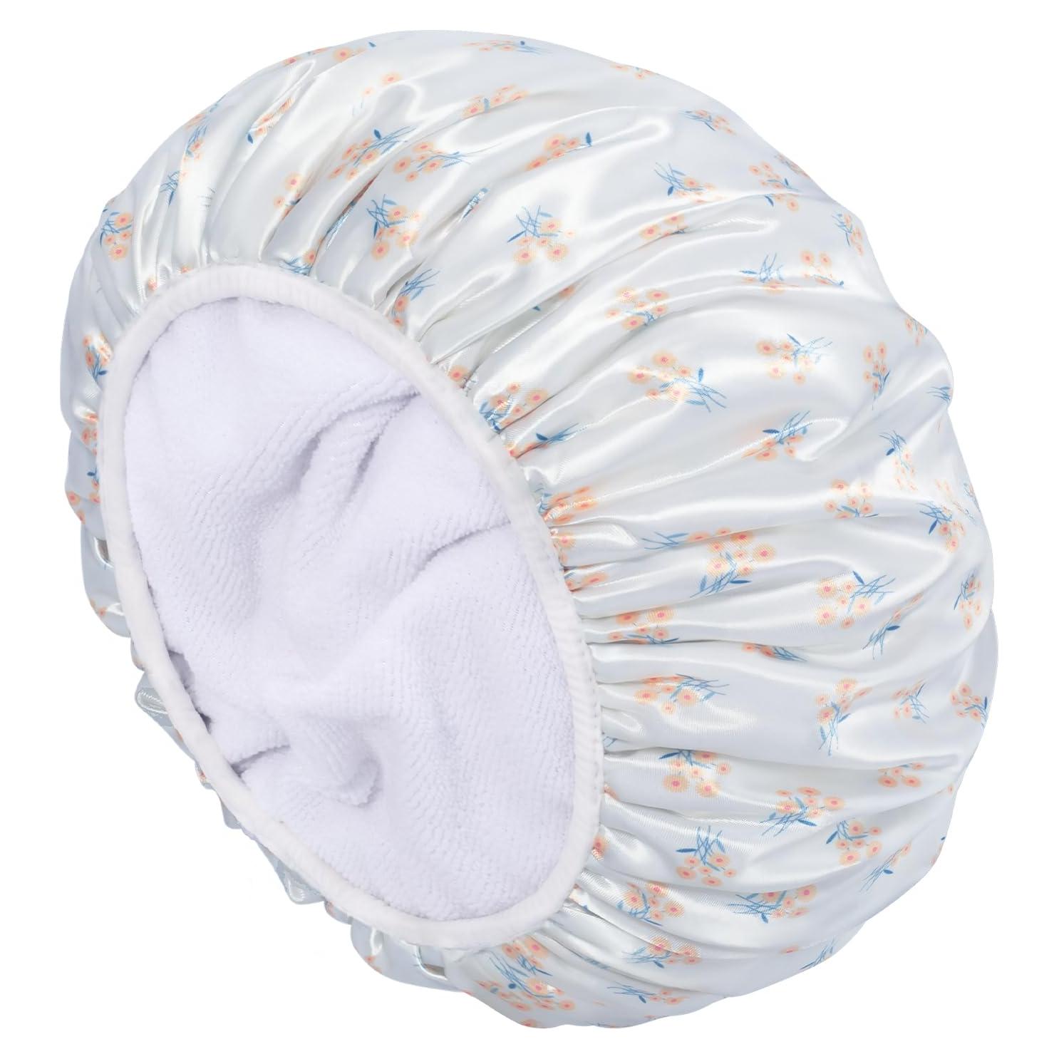 Gorro de Ducha Reutilizable Gootty Grande Floral Amarillo