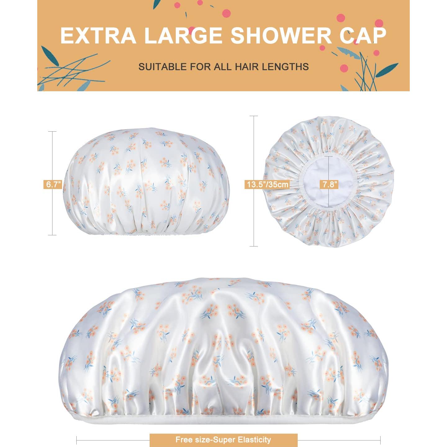 Gorro de Ducha Reutilizable Gootty Grande Floral Amarillo