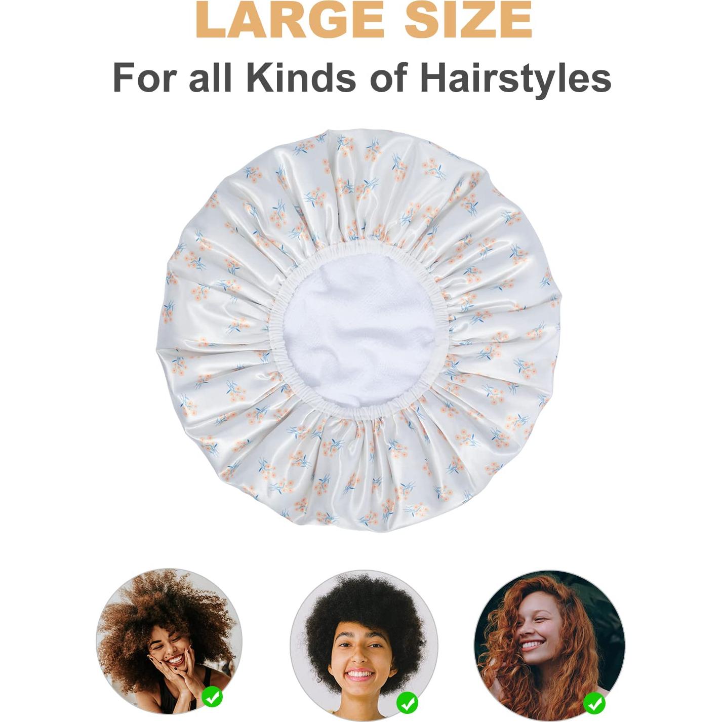 Gorro de Ducha Reutilizable Gootty Grande Floral Amarillo