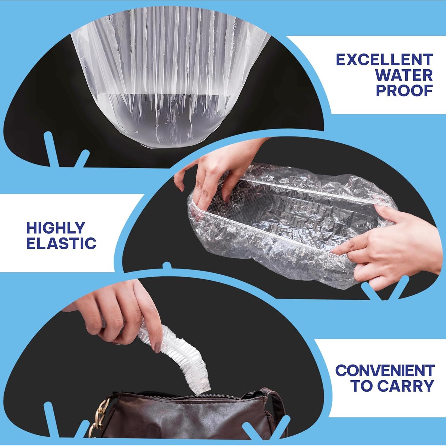 Gorros de Ducha Desechables ZefeqCo - 100 Unidades Impermeables