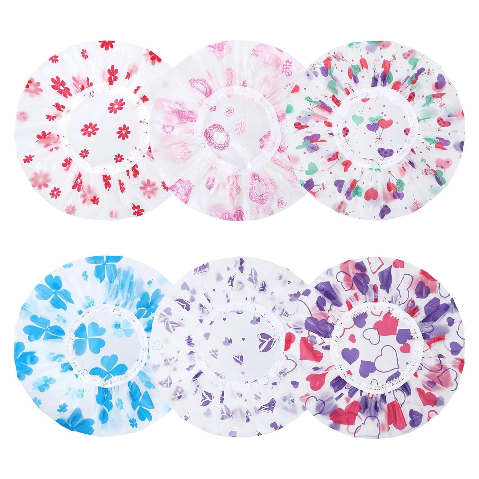 Gorros de Ducha Reutilizables Pengxiaomei 6 Pcs Multicolor