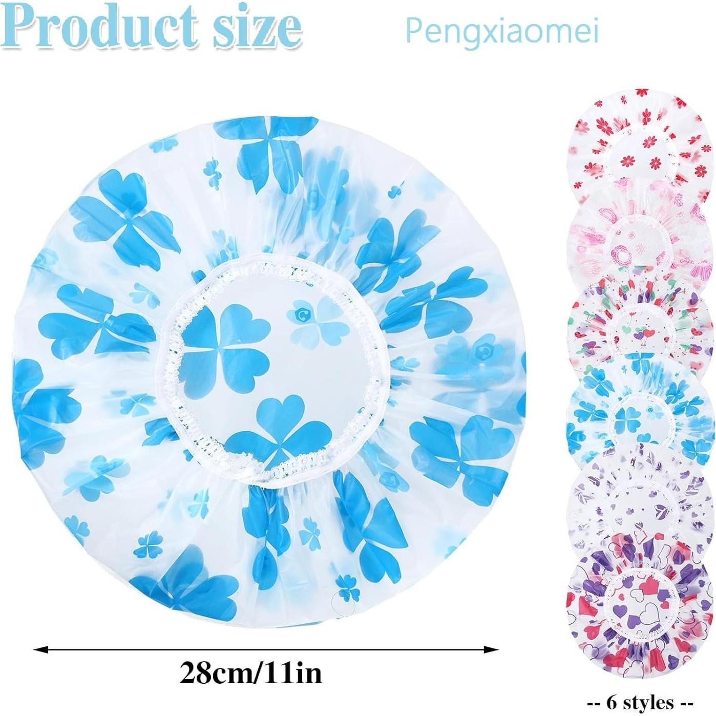 Gorros de Ducha Reutilizables Pengxiaomei 6 Pcs Multicolor