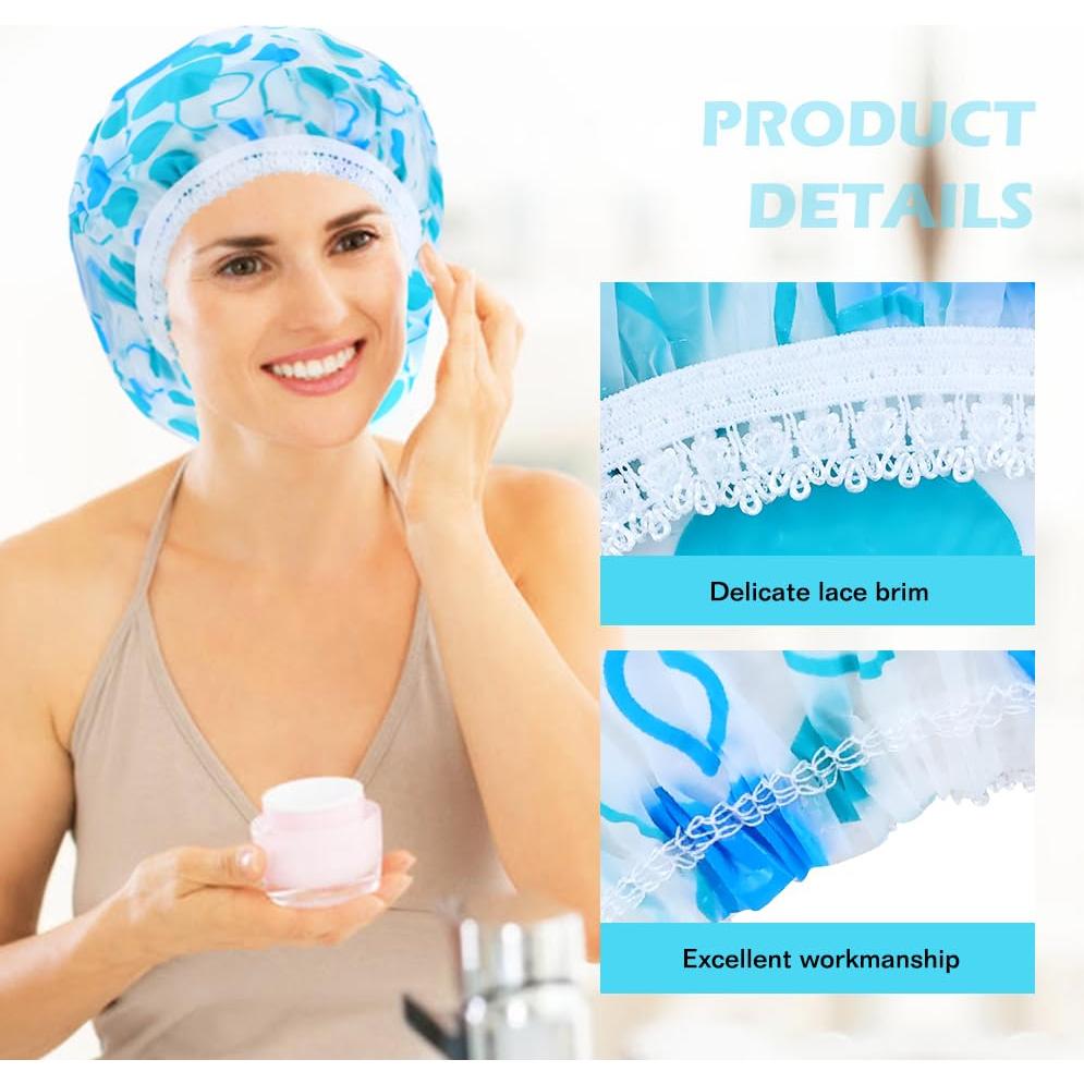 Set de 6 Gorras de Ducha Reutilizables Lawie - Impermeables y Ajustables