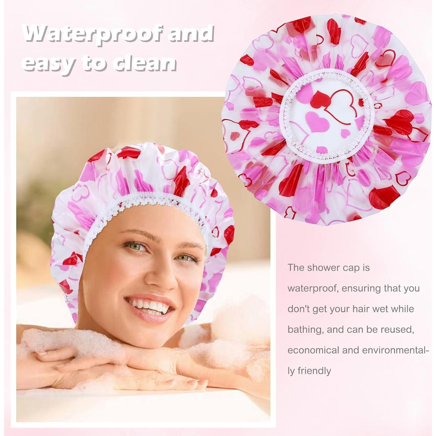 Set de 6 Gorras de Ducha Reutilizables Lawie - Impermeables y Ajustables